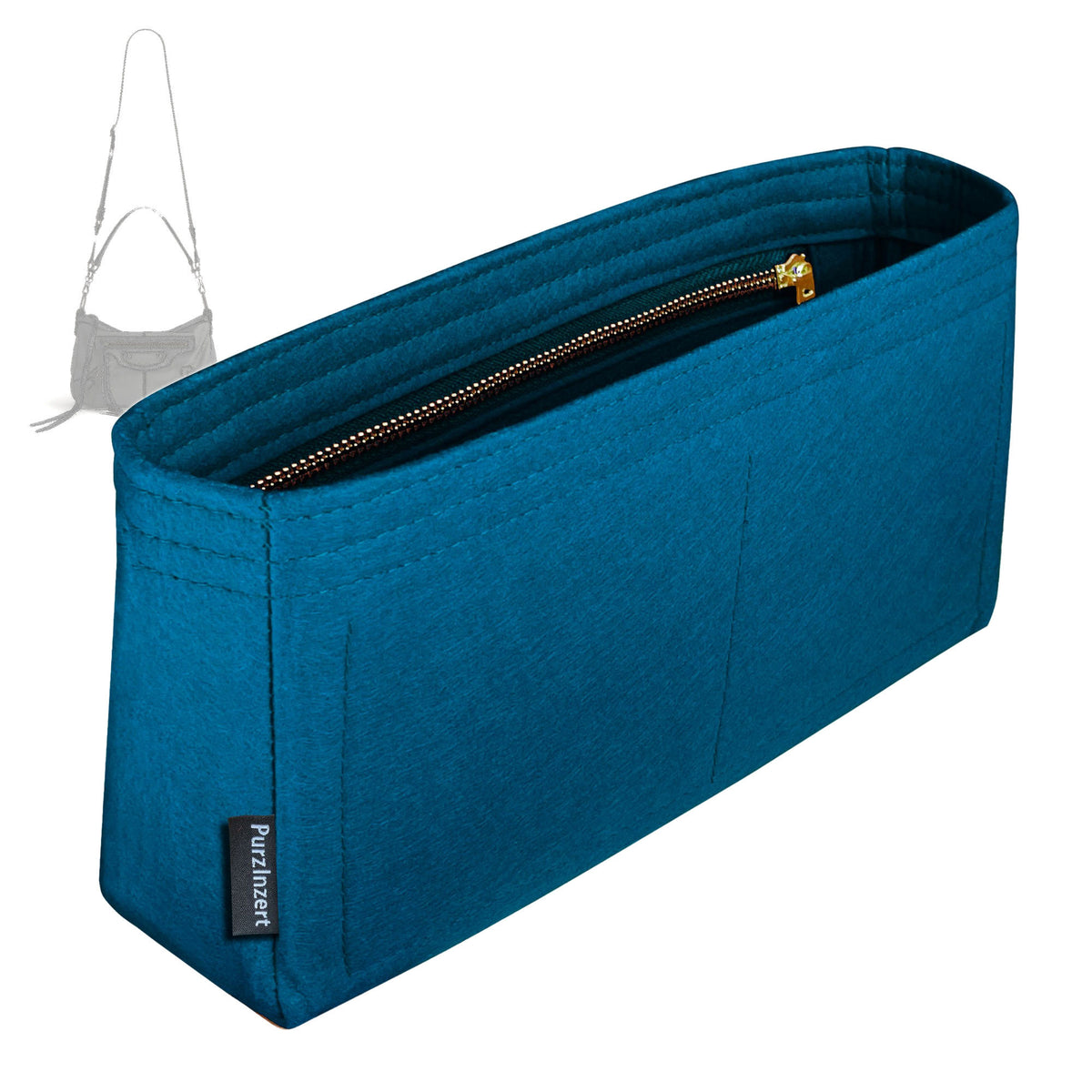Bag Insert for (Balenciaga, Men Le City Moto Small) Organizer Tote Purse Organiser Liner Shaper [Premium Felt Material]