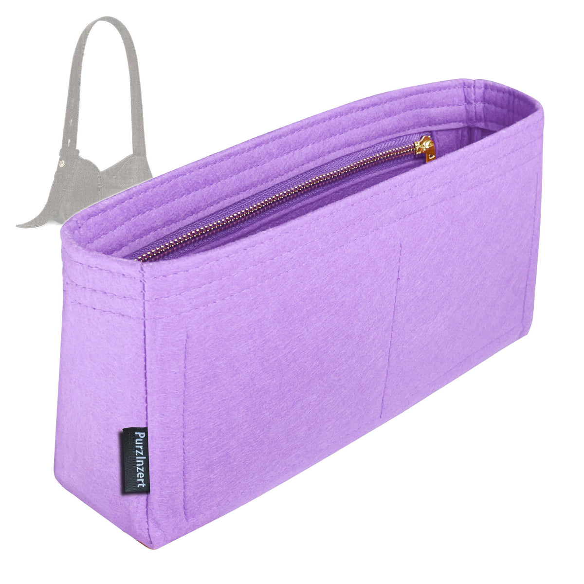 Bag Insert for (Tory Burch, Small Romy Shoulder Bag) Organizer Tote Purse Organiser Liner Shaper [Premium Felt Material]