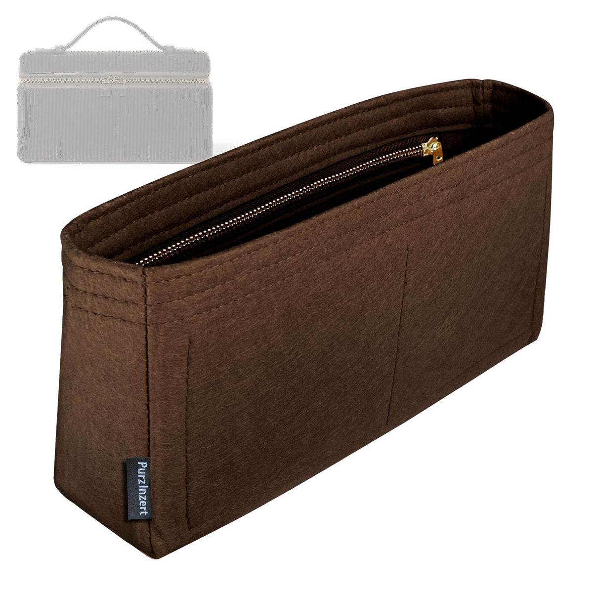 Bag Insert for (Loro Piana, Extra Pocket L19) Organizer Tote Purse Organiser Liner Shaper [Premium Felt Material]