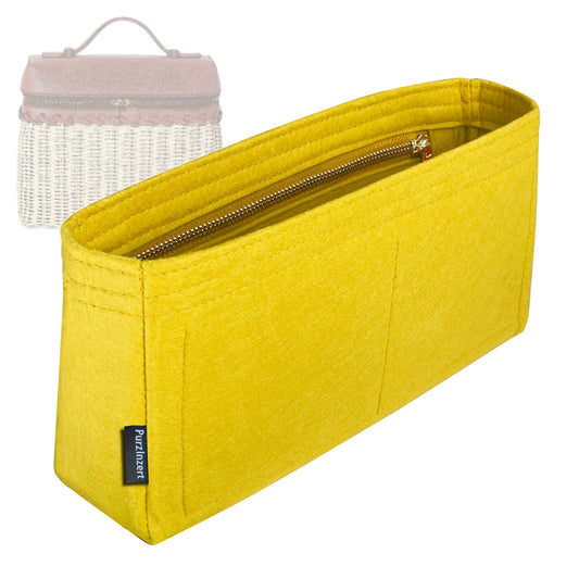 Bag Insert for (Loro Piana, Extra Pocket L19 North-South wicker) Organizer Tote Purse Organiser Liner Shaper [Premium Felt Material]