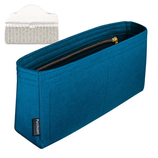 Bag Insert for (Loro Piana, Extra Pocket L27 wicker) Organizer Tote Purse Organiser Liner Shaper [Premium Felt Material]