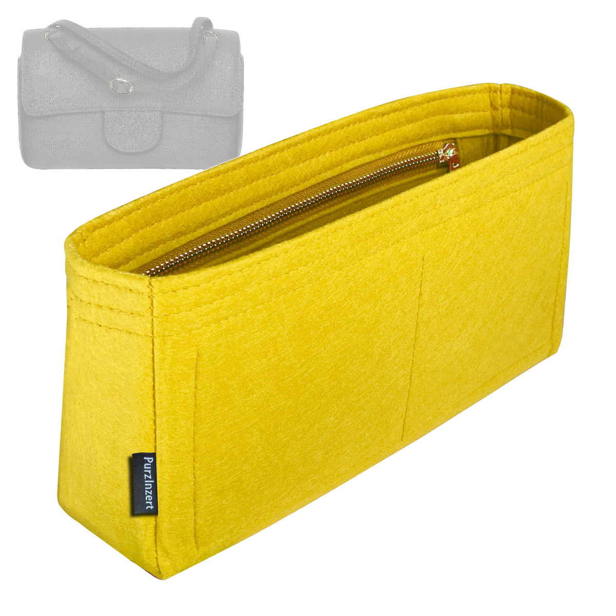 Bag Insert for (Chanel, Preppy Coco Mini Flap) Organizer Tote Purse Organiser Liner Shaper [Premium Felt Material]