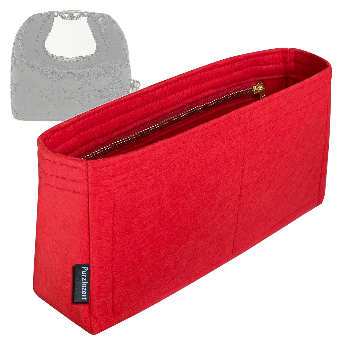 Bag Insert for (Dior, Mini Toujours Hobo) Organizer Tote Purse Organiser Liner Shaper [Premium Felt Material]