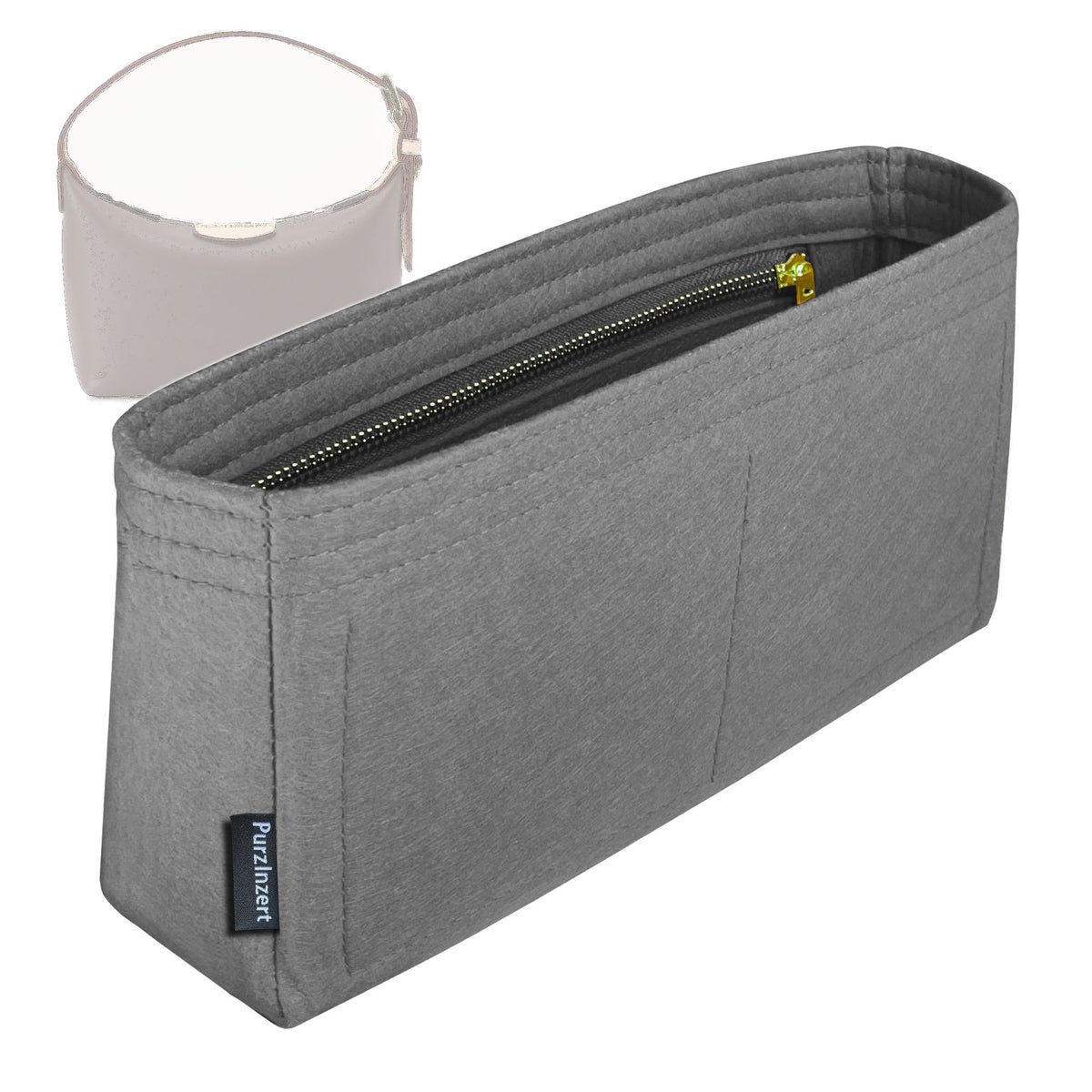 Bag Insert for (LV, Pochette Hills) Organizer Tote Purse Organiser Liner Shaper [Premium Felt Material]