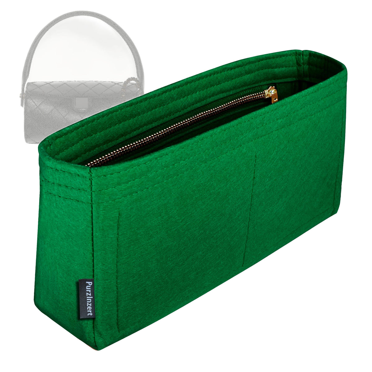 Bag Insert for (Chanel, Clutch with Chain) Organizer Tote Purse Organiser Liner Shaper [Premium Felt Material]