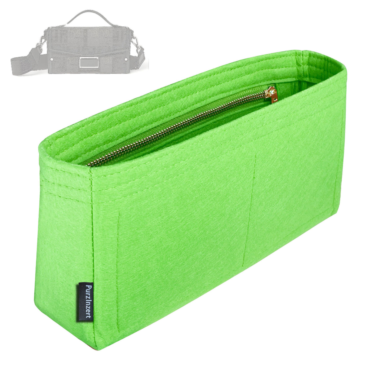 Bag Insert for (Fendi, Soft Trunk Baguette) Organizer Tote Purse Organiser Liner Shaper [Premium Felt Material]