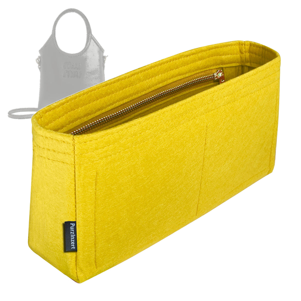 Bag Insert for (Miu Miu, Mini Ivy Bag) Organizer Tote Purse Organiser Liner Shaper [Premium Felt Material]