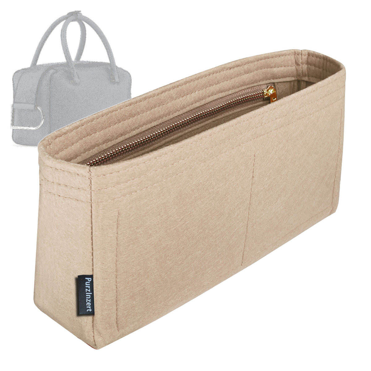 Bag Insert for (Delvaux, Cool Box MM) Organizer Tote Purse Organiser Liner Shaper [Premium Felt Material]