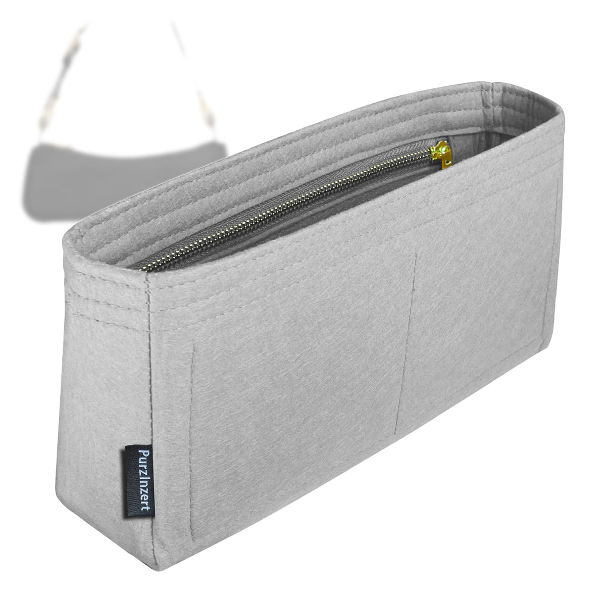 Bag Insert for (Longchamp, Looong M Shoulder bag) Organizer Tote Purse Organiser Liner Shaper [Premium Felt Material]
