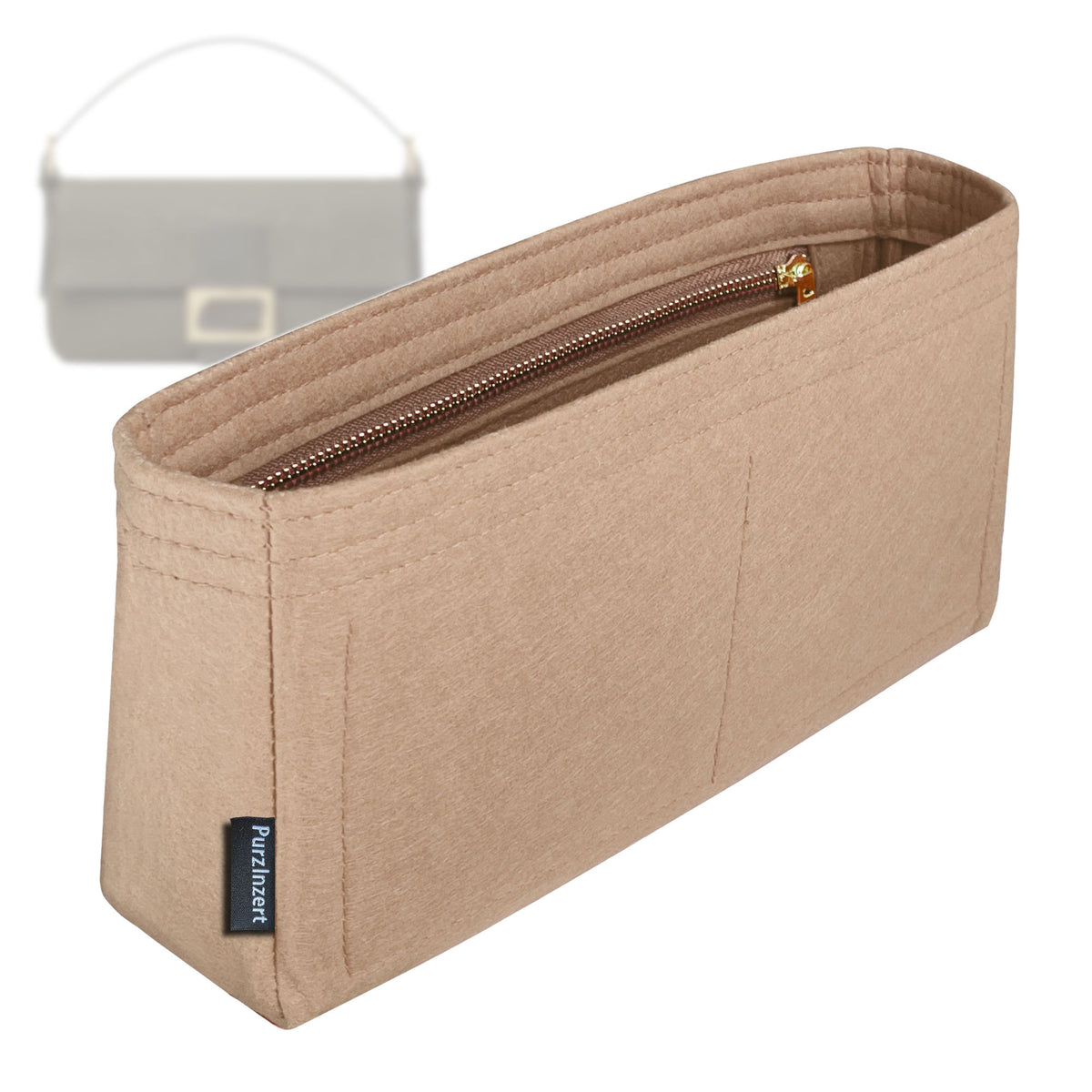 Bag Insert for (Fendi, Baguett* 26424) Organizer Tote Purse Organiser Liner Shaper [Premium Felt Material]