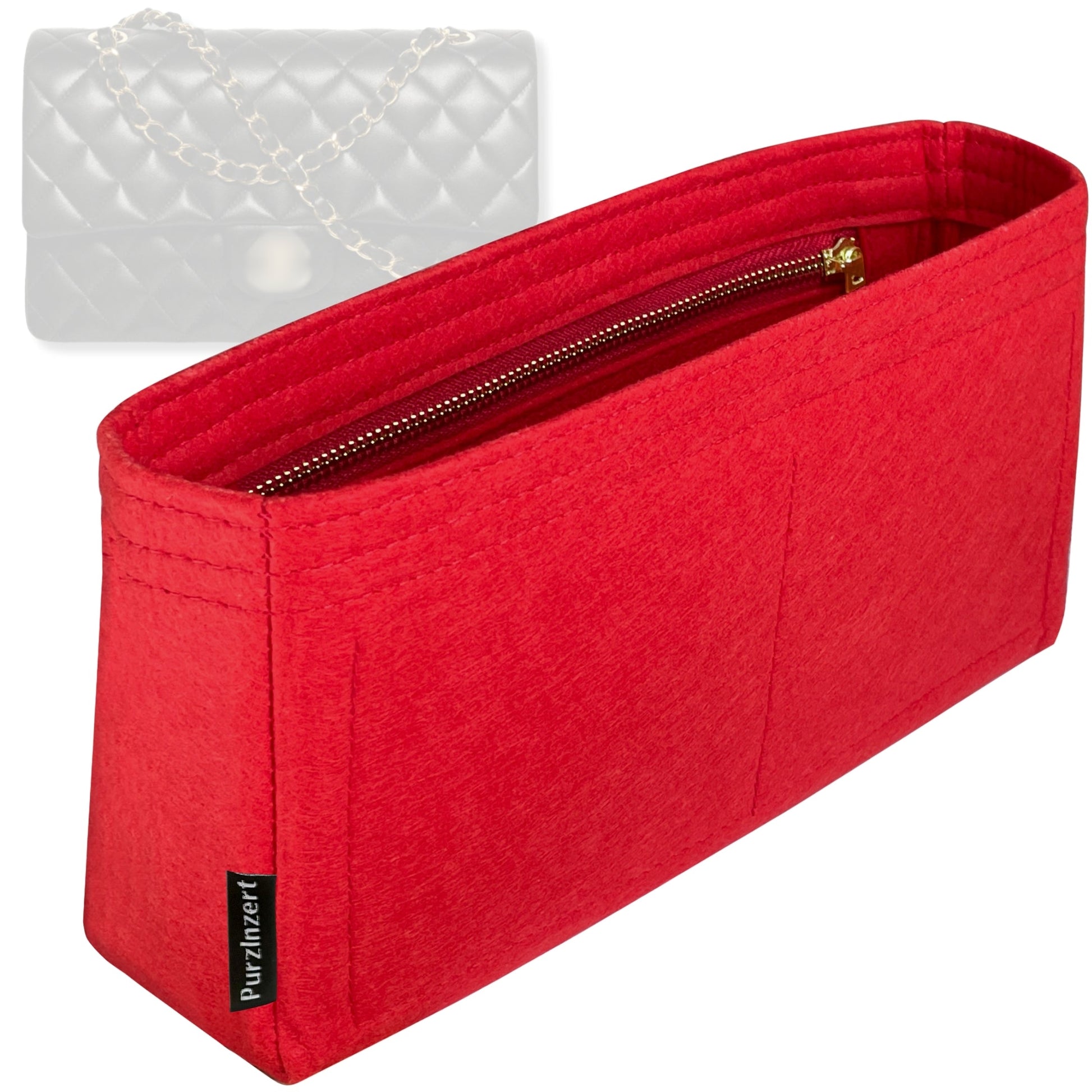 Bag Insert for (Chanel, Medium Classic Flap) Organizer Tote Purse Organiser Liner Shaper [Premium Felt Material]