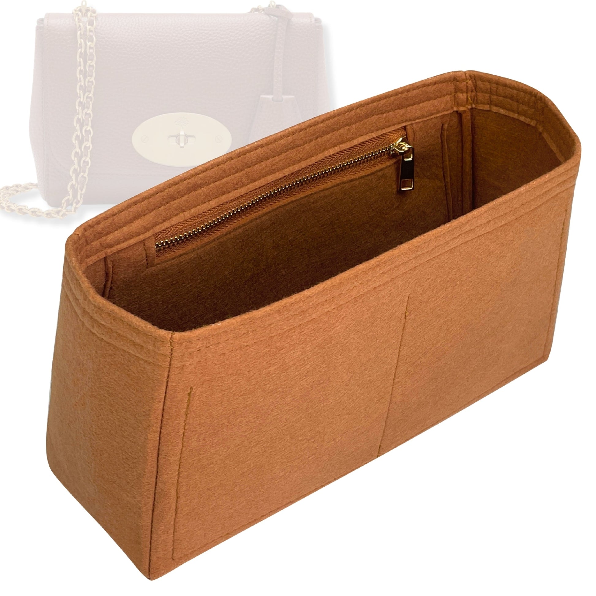 Bag Insert for (Mulberry, Medium Lily) Organizer Tote Purse Organiser Liner Shaper [Premium Felt Material]