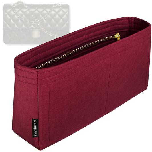 Bag Insert for (Chanel, Small Classic Flap) Organizer Tote Purse Organiser Liner Shaper [Premium Felt Material]