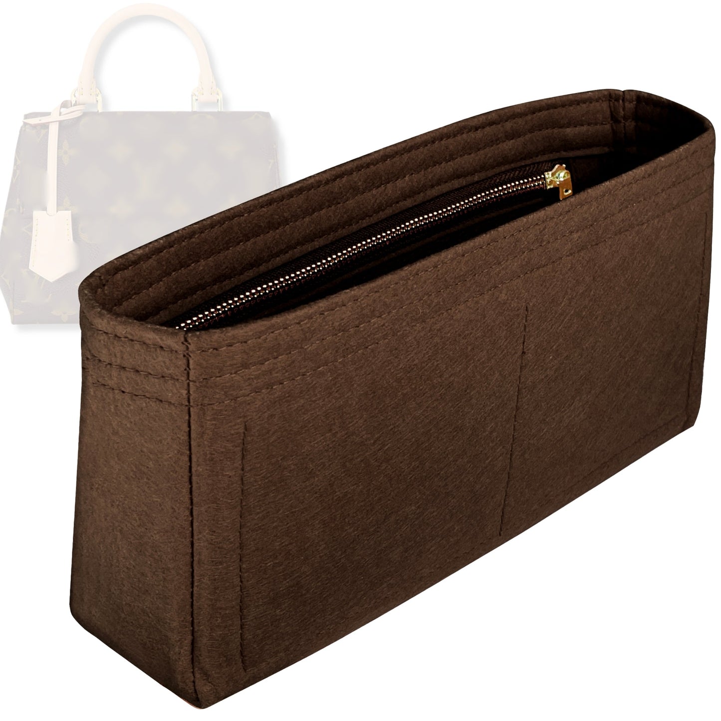 Bag Insert for (LV, Cluny MM (Medium)) Organizer Tote Purse Organiser Liner Shaper [Premium Felt Material]