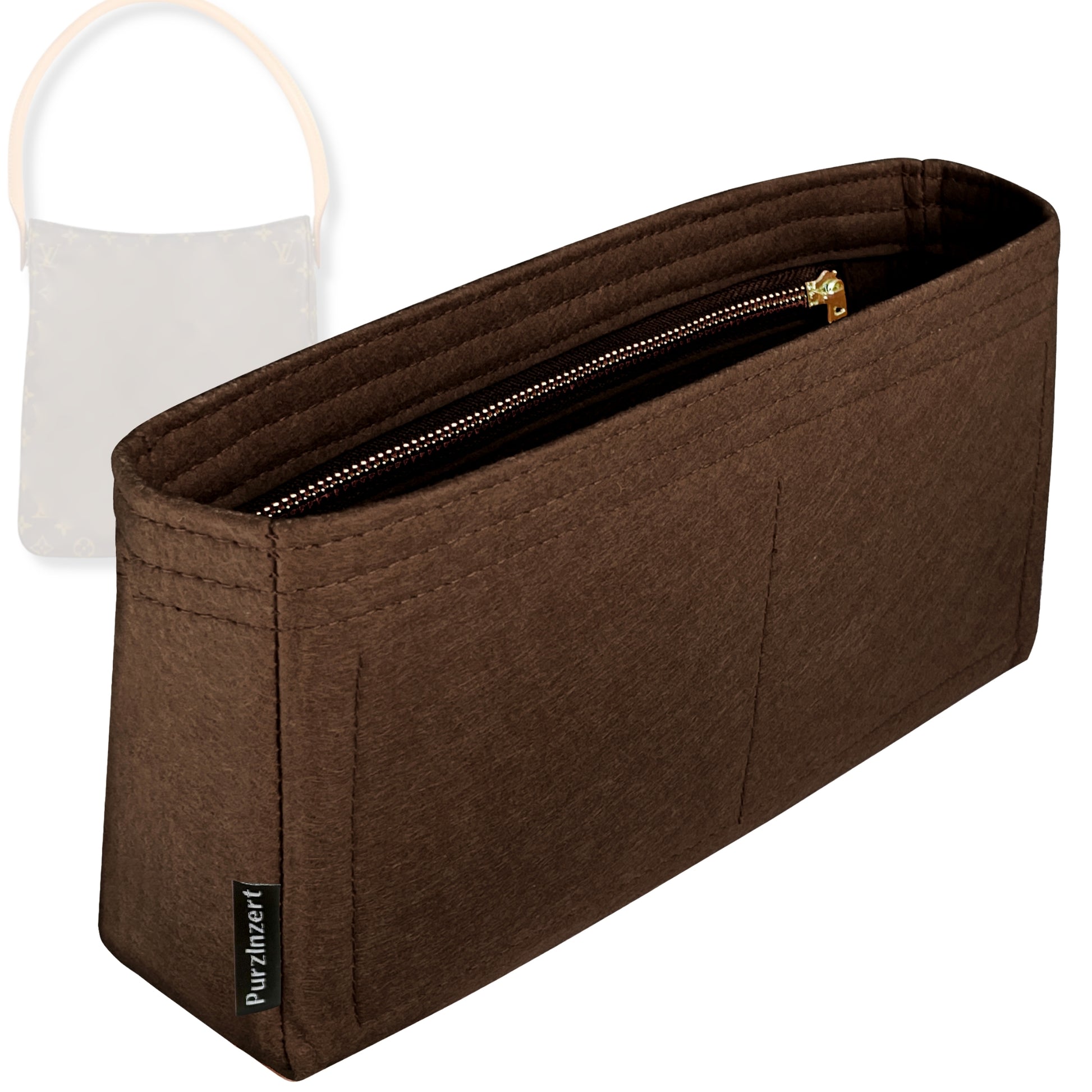 Bag Insert for (LV, Looping GM (Large)) Organizer Tote Purse Organiser Liner Shaper [Premium Felt Material]