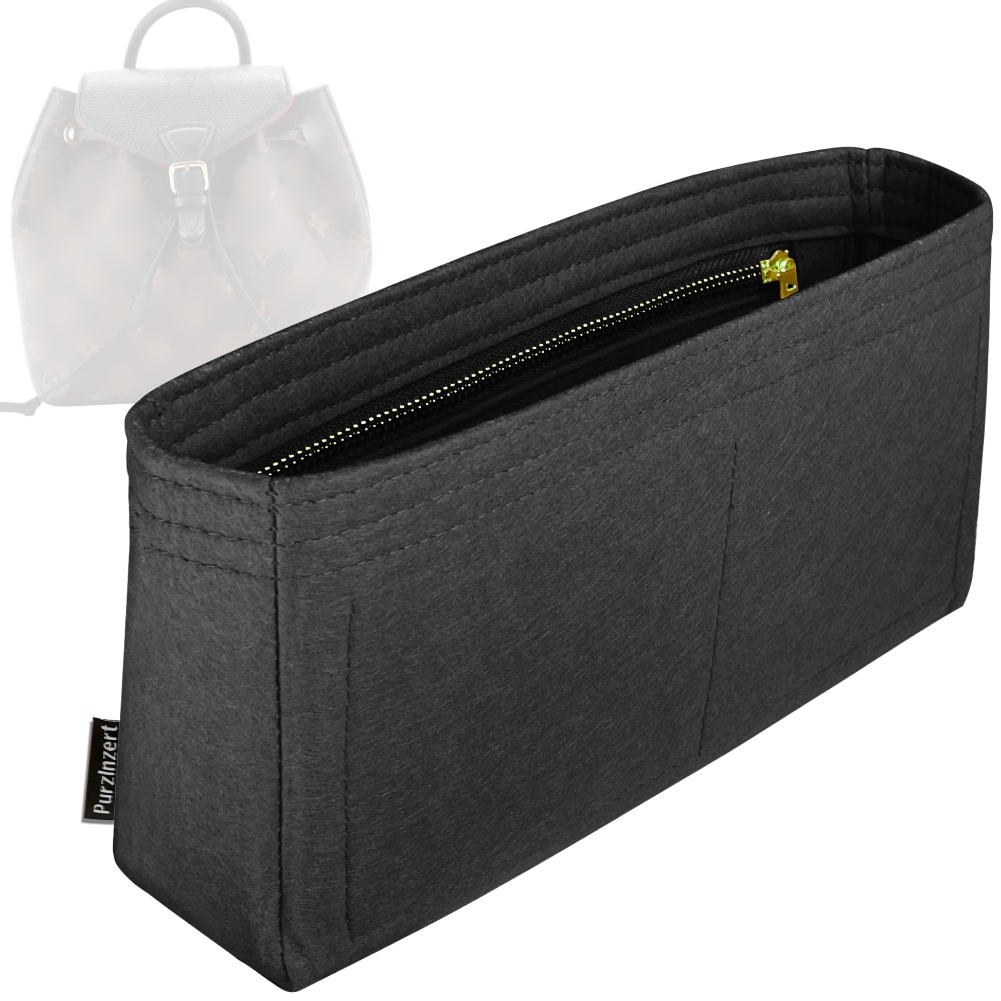 Bag Insert for (LV, Montsouris BB) Organizer Tote Purse Organiser Liner Shaper [Premium Felt Material]