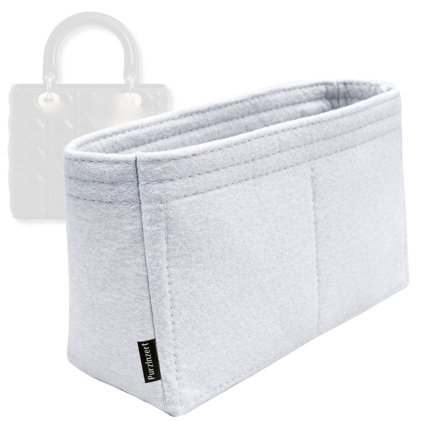 Bag Insert for (Dior, Lady Dior Large) Organizer Tote Purse Organiser Liner Shaper [Premium Felt Material]