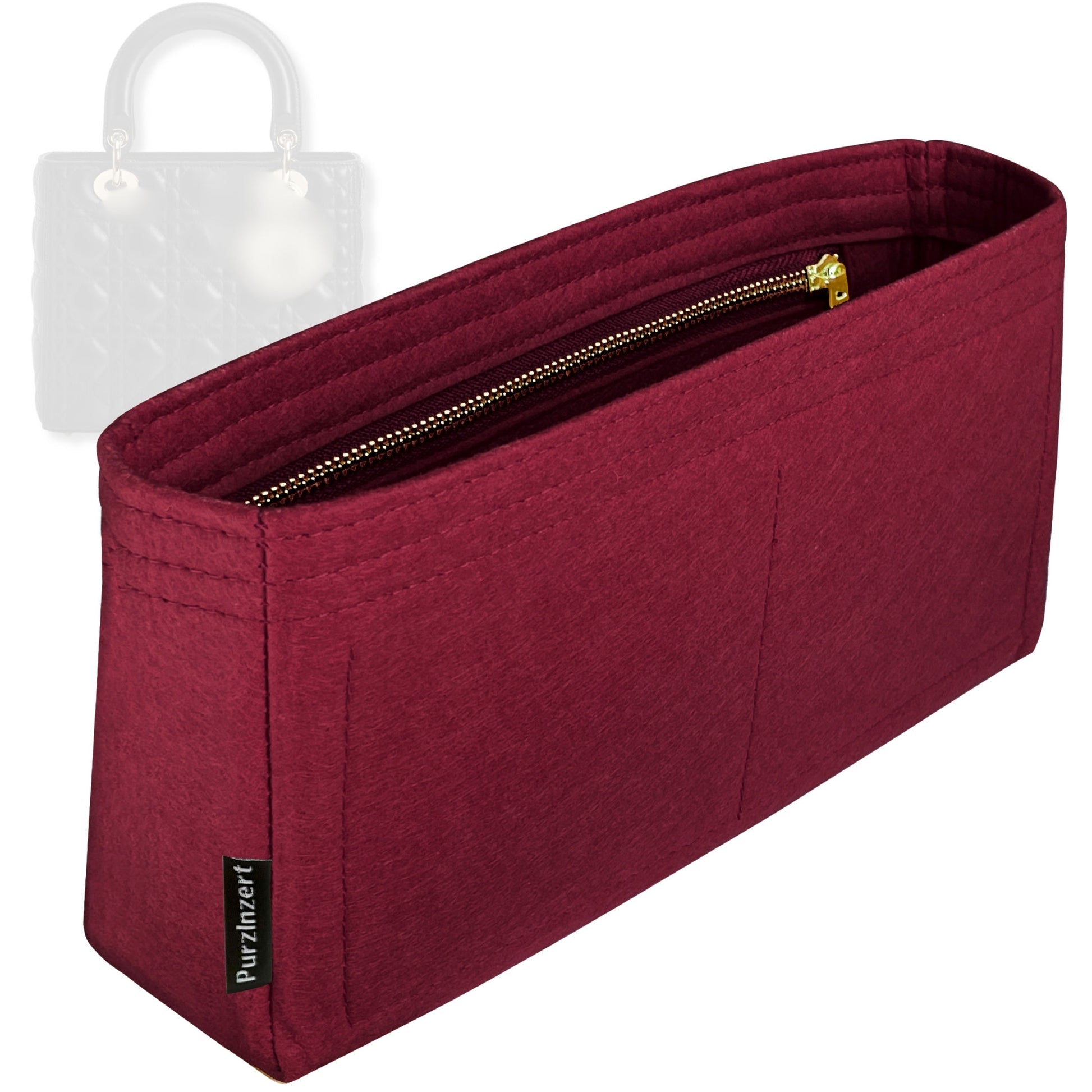 Bag Insert for (Dior, Lady Dior Small) Organizer Tote Purse Organiser Liner Shaper [Premium Felt Material]