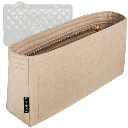 Bag Insert for (Chanel, Large Classic Flap) Organizer Tote Purse Organiser Liner Shaper [Premium Felt Material]