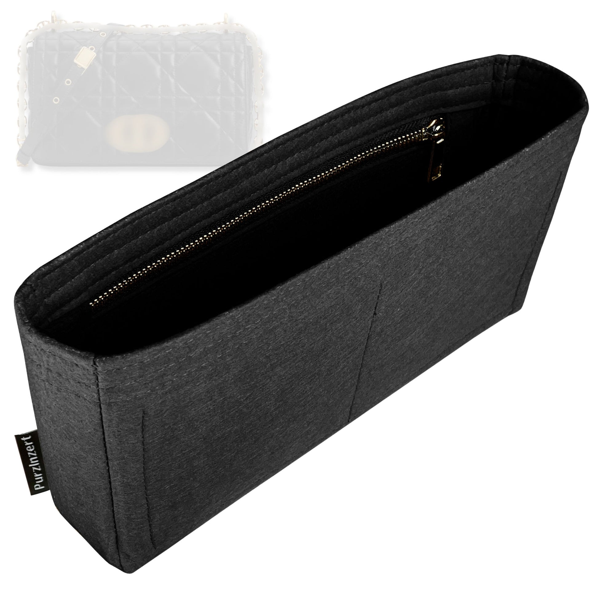 Bag Insert for (Dior, Small Dior Caro Bag) Organizer Tote Purse Organiser Liner Shaper [Premium Felt Material]
