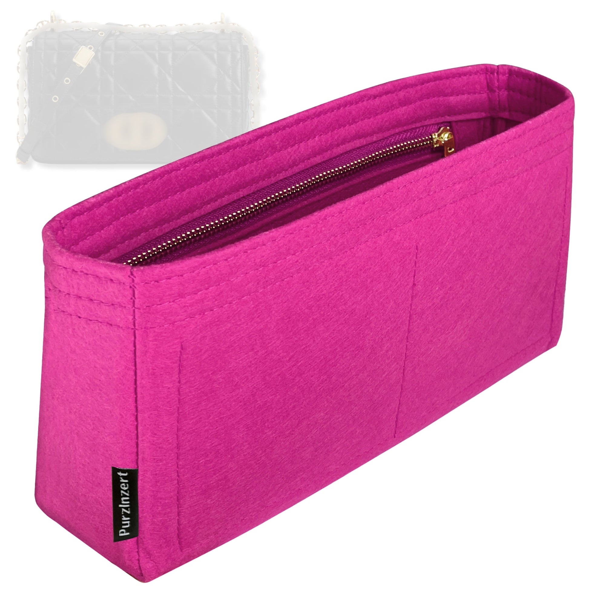 Bag Insert for (Dior, Medium Dior Caro Bag) Organizer Tote Purse Organiser Liner Shaper [Premium Felt Material]