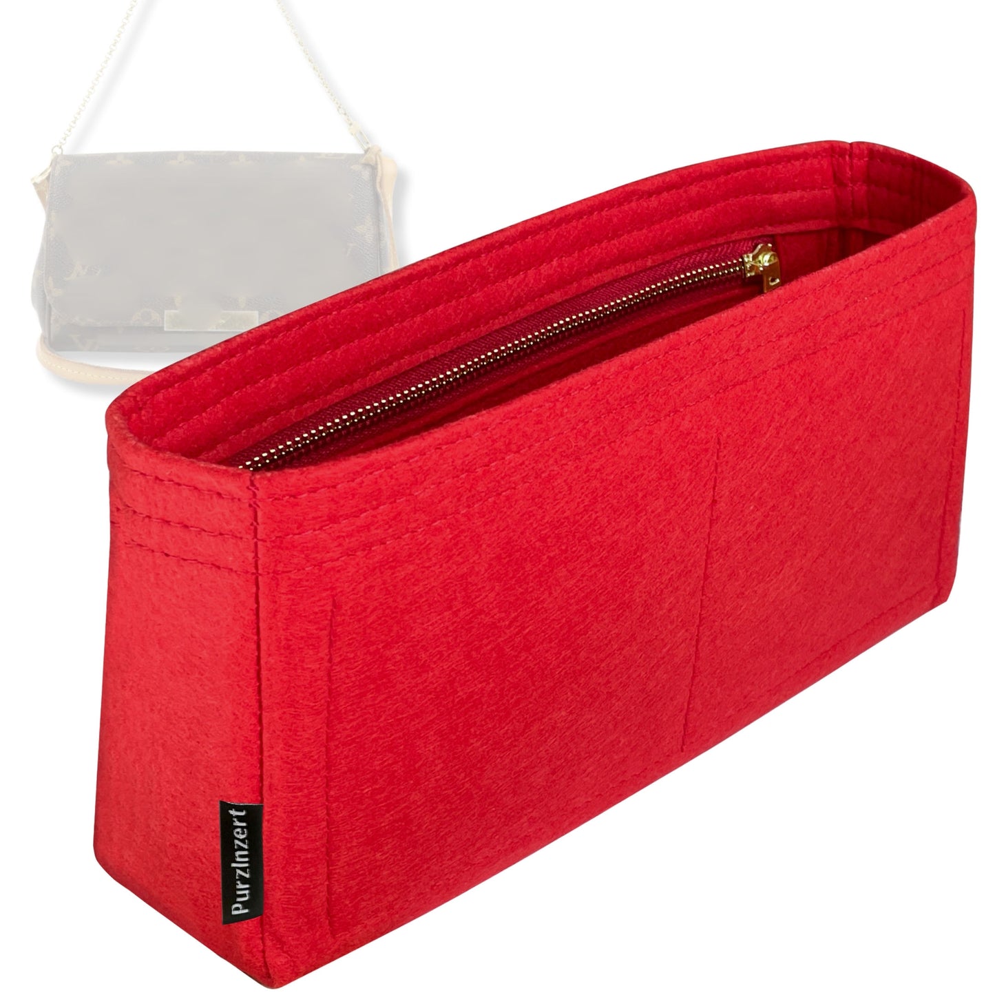 Bag Insert for (LV, Favorite PM (Small)) Organizer Tote Purse Organiser Liner Shaper [Premium Felt Material]