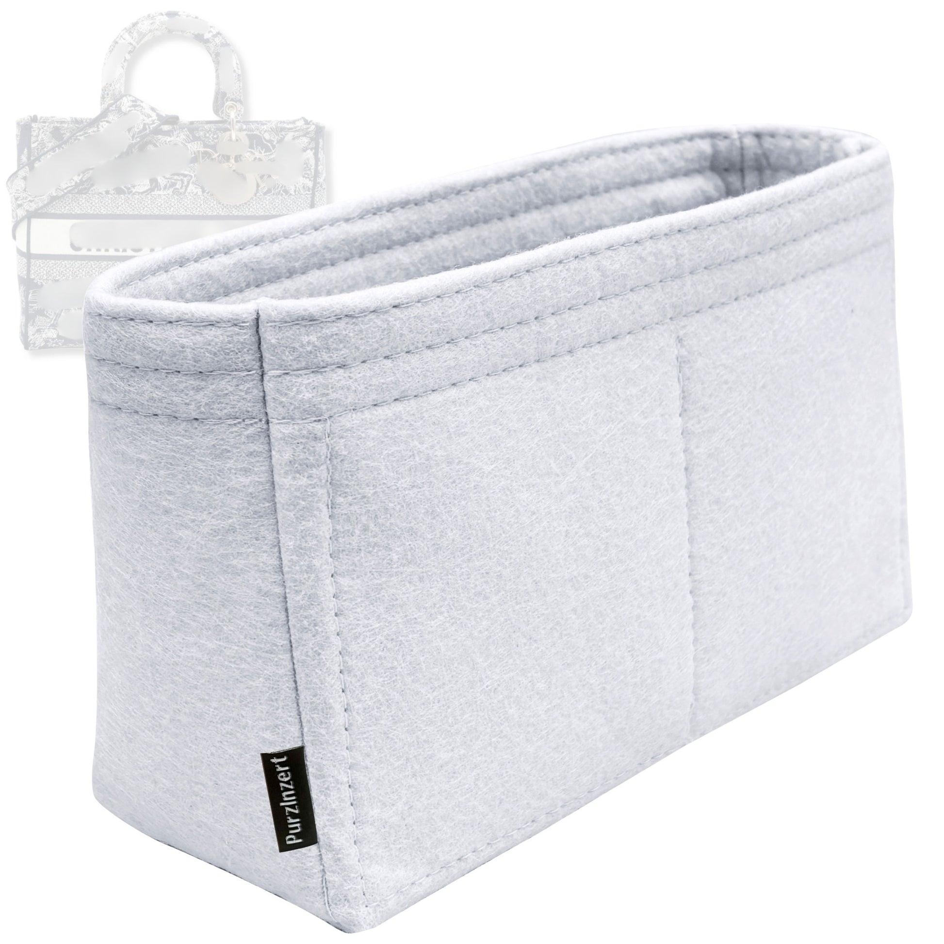Bag Insert for (Dior, Medium Lady D-Lite Bag) Organizer Tote Purse Organiser Liner Shaper [Premium Felt Material]
