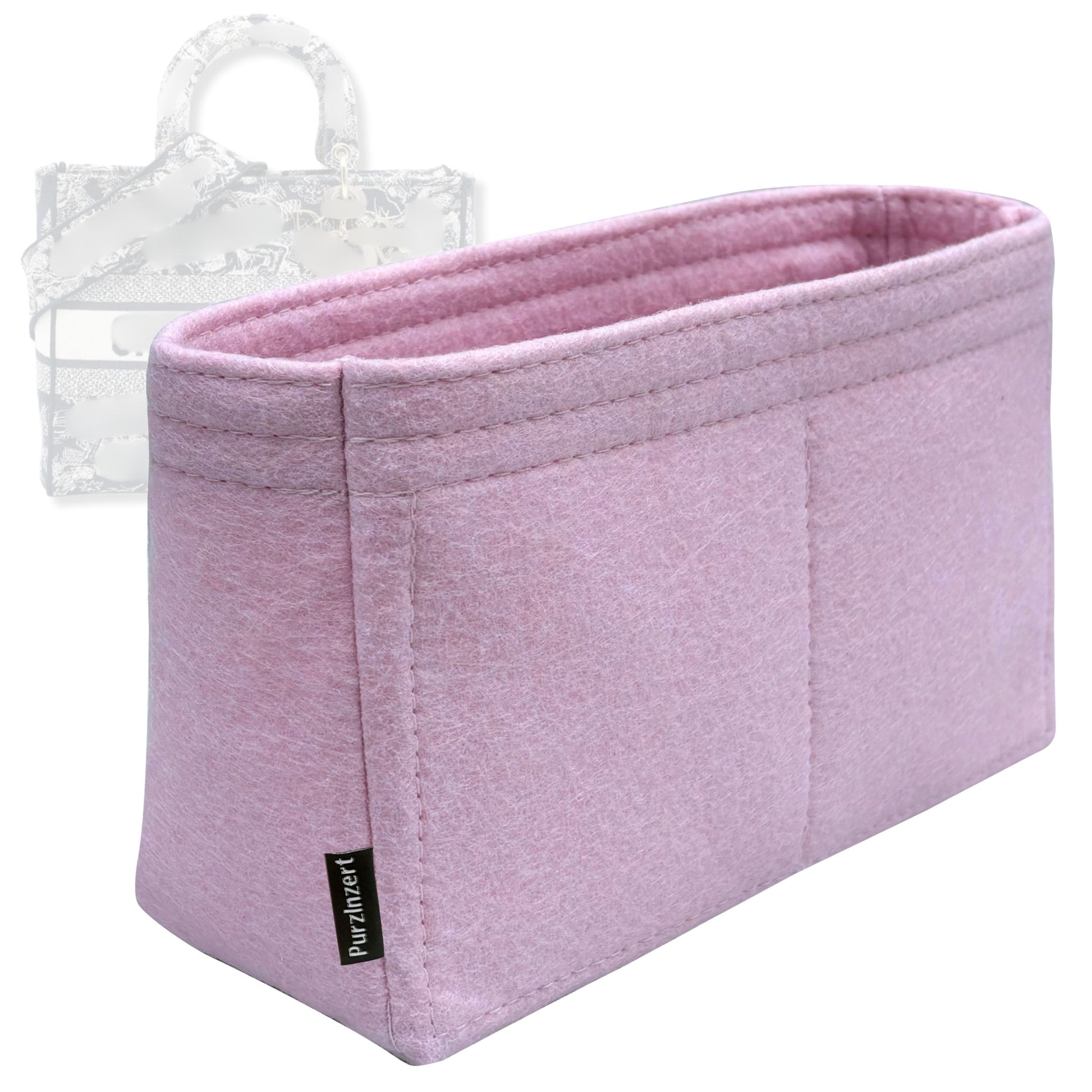 Bag Insert for (Dior, Large Lady D-Lite Bag) Organizer Tote Purse Organiser Liner Shaper [Premium Felt Material]