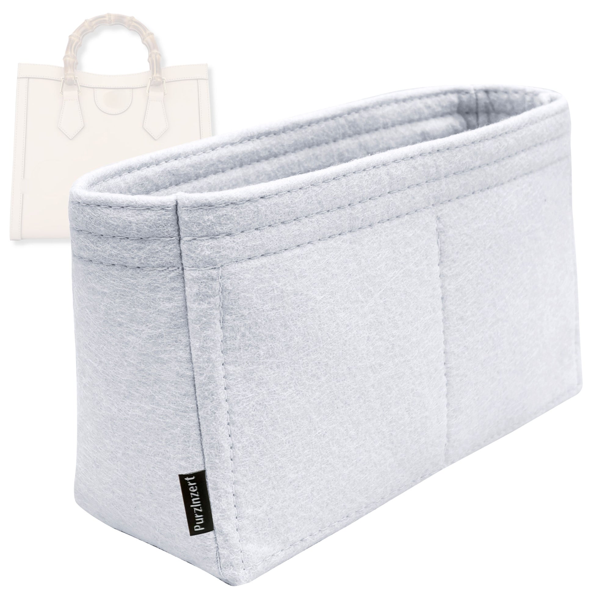 Bag Insert for (Gucci, Diana Mini Tote) Organizer Tote Purse Organiser Liner Shaper [Premium Felt Material]