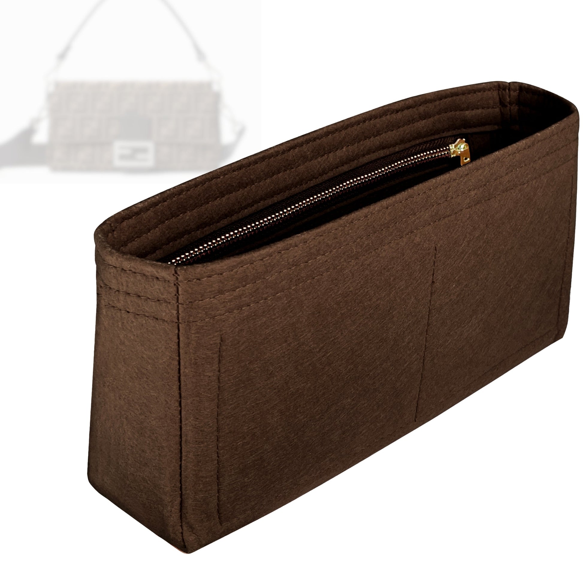 Bag Insert for (Fendi, Baguette Mini) Organizer Tote Purse Organiser Liner Shaper [Premium Felt Material]
