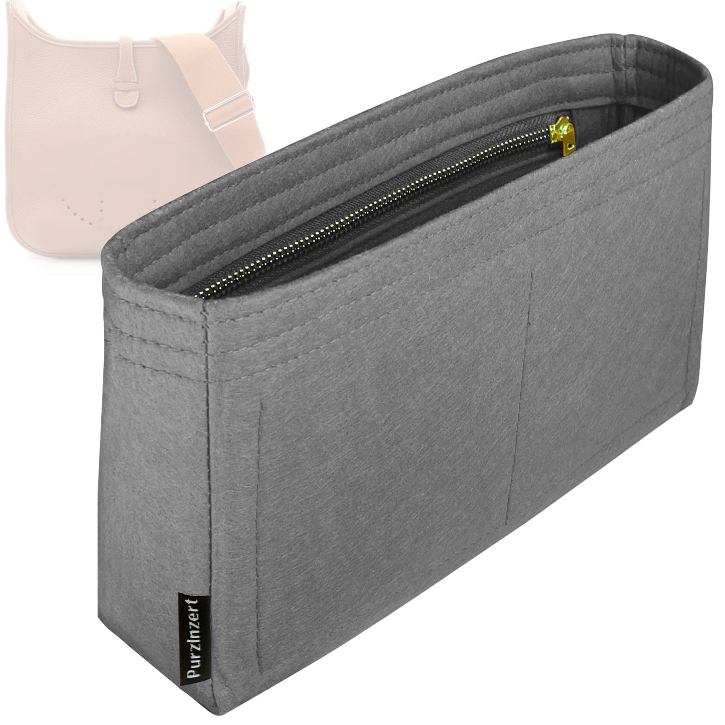 Bag Insert for (Hermes, Evelyne 29) Organizer Tote Purse Organiser Liner Shaper [Premium Felt Material]