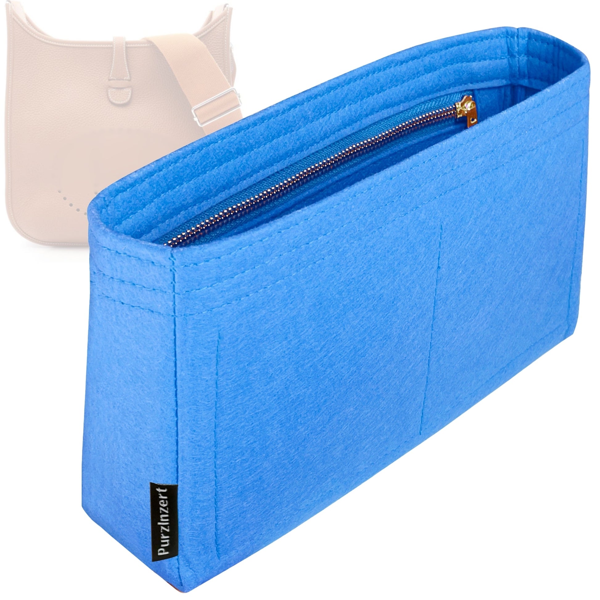 Bag Insert for (Hermes, Evelyne 33) Organizer Tote Purse Organiser Liner Shaper [Premium Felt Material]
