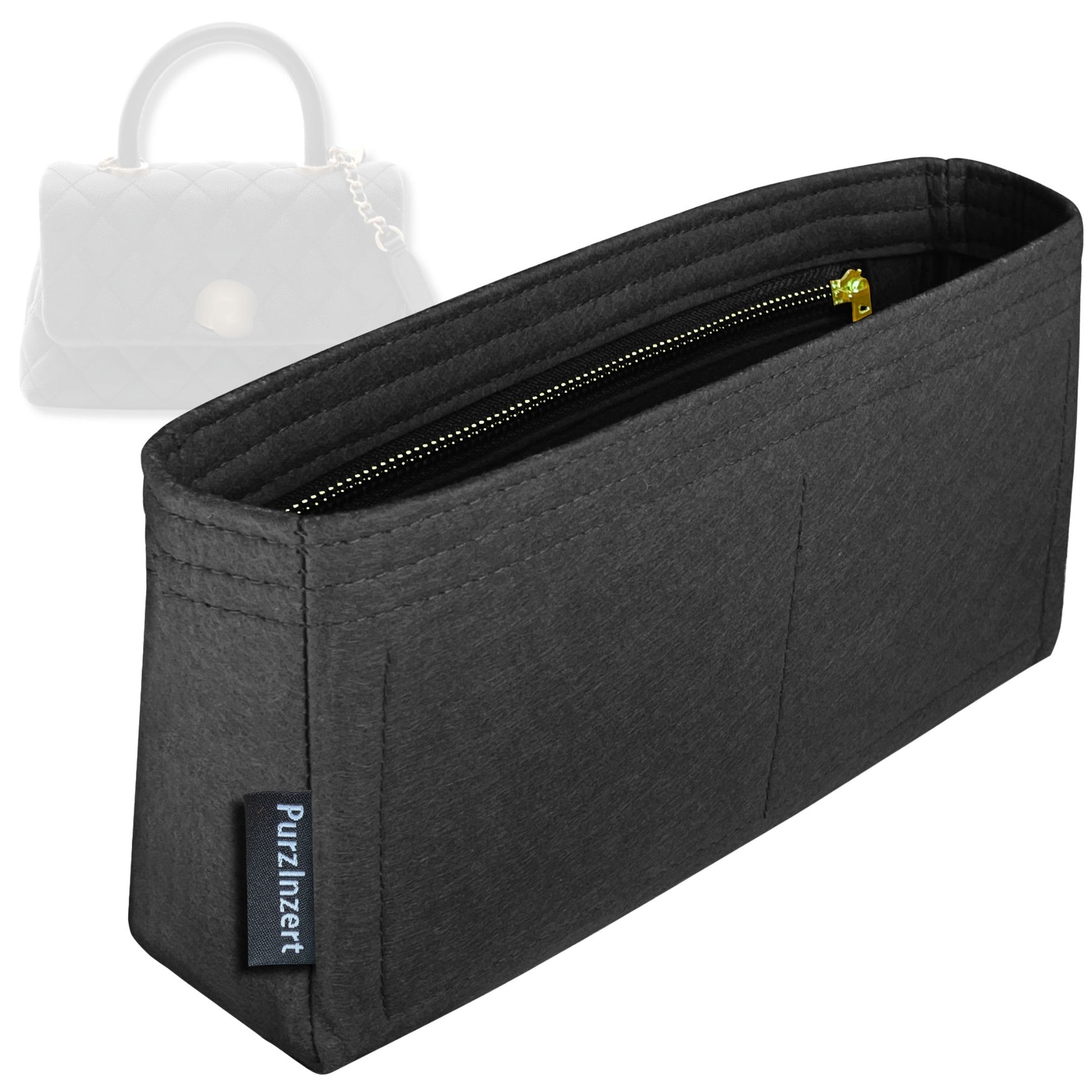 Bag Insert for (Chanel, Coco Medium) Organizer Tote Purse Organiser Liner Shaper [Premium Felt Material]
