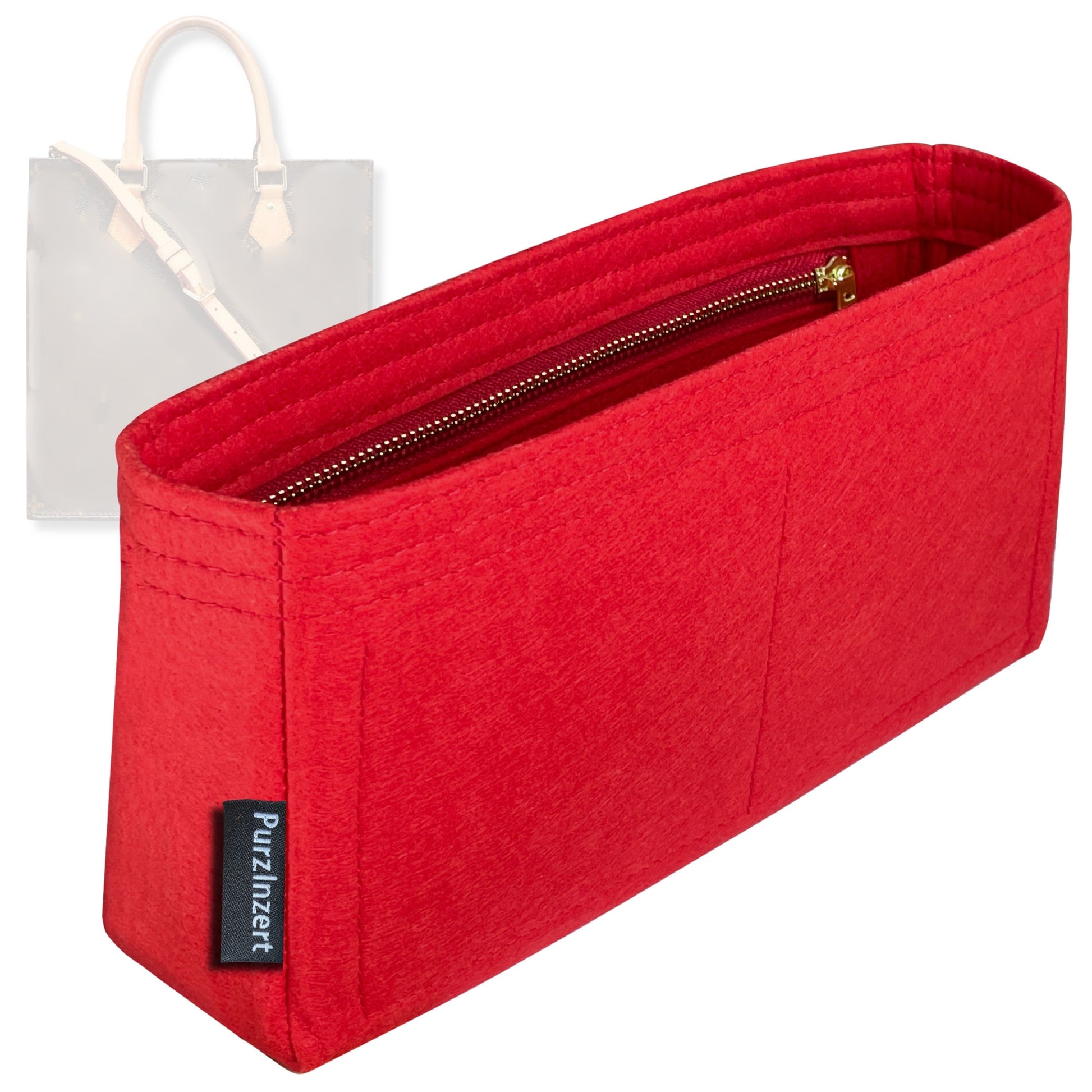Bag Insert for (LV, Sac Plat PM (Small)) Organizer Tote Purse Organiser Liner Shaper [Premium Felt Material]