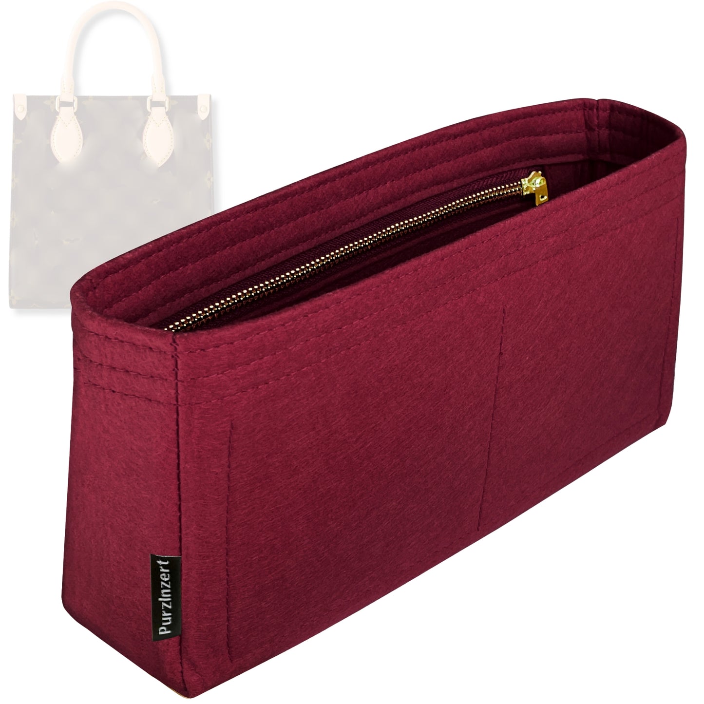 Bag Insert for (LV, Sac Plat BB) Organizer Tote Purse Organiser Liner Shaper [Premium Felt Material]