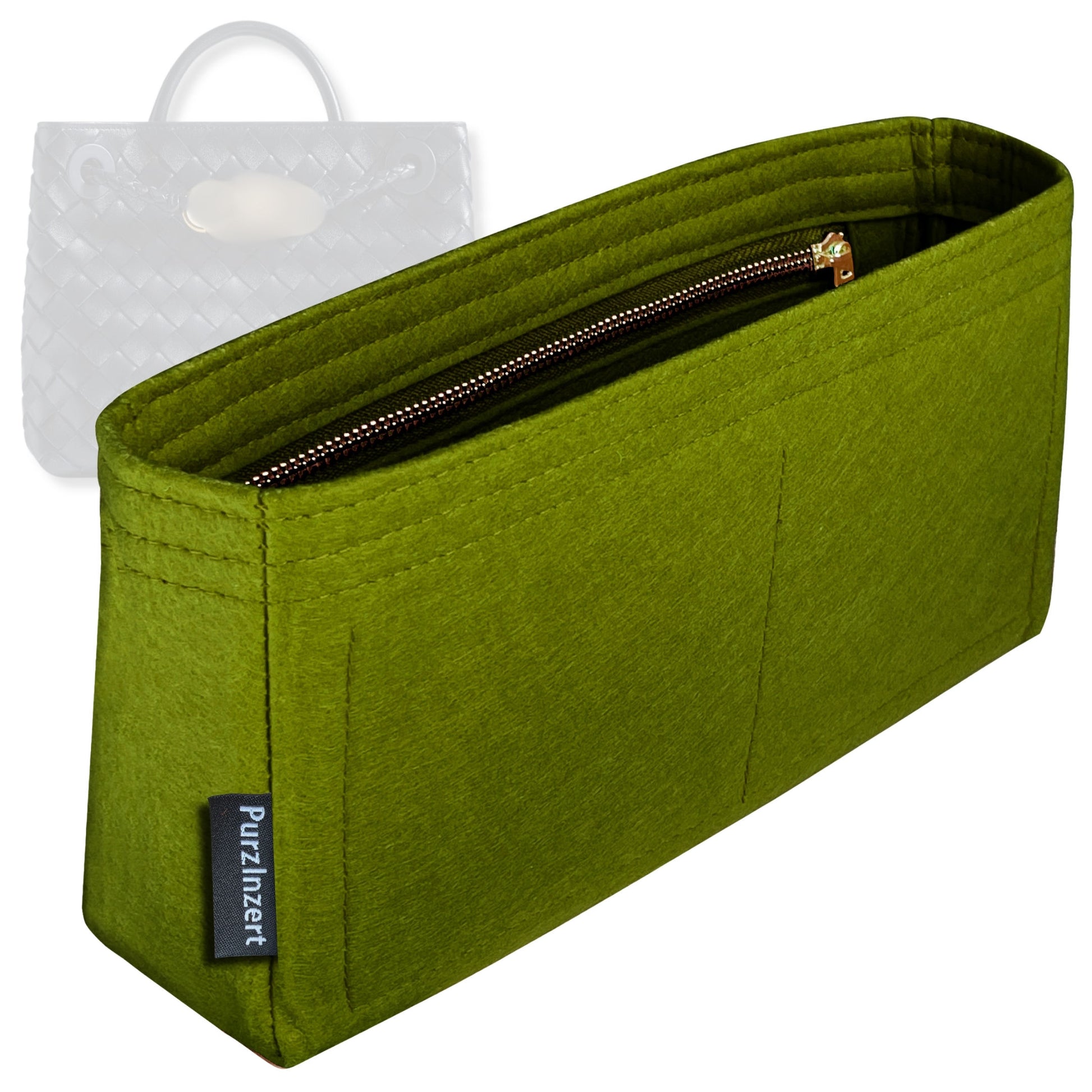 Bag Insert for (Bottega Veneta, Large Andiamo) Organizer Tote Purse Organiser Liner Shaper [Premium Felt Material]