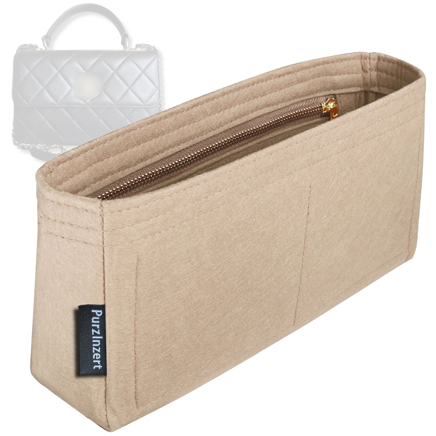 Bag Insert for (Chanel, Trendy CC Small) Organizer Tote Purse Organiser Liner Shaper [Premium Felt Material]