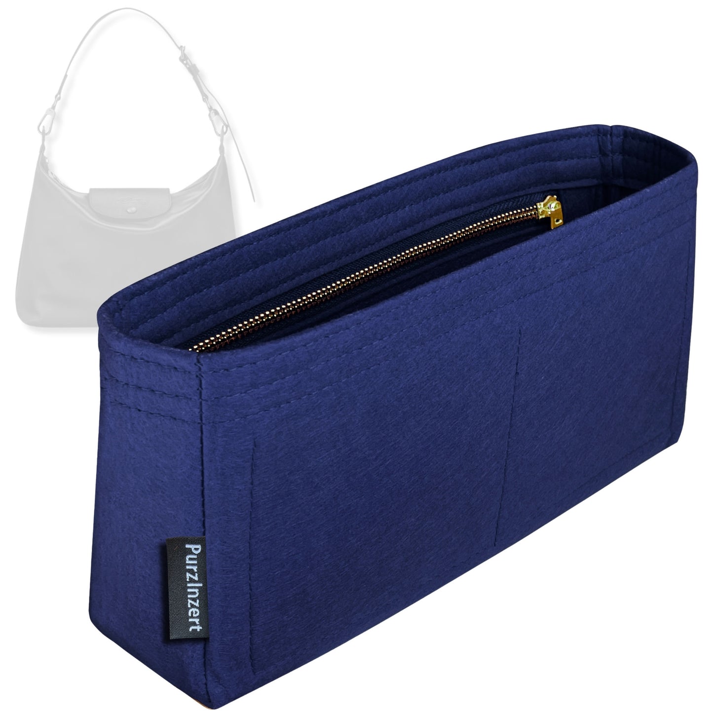 Bag Insert for (Longchamp, Le Pliage Xtra Medium Hobo) Organizer Tote Purse Organiser Liner Shaper [Premium Felt Material]