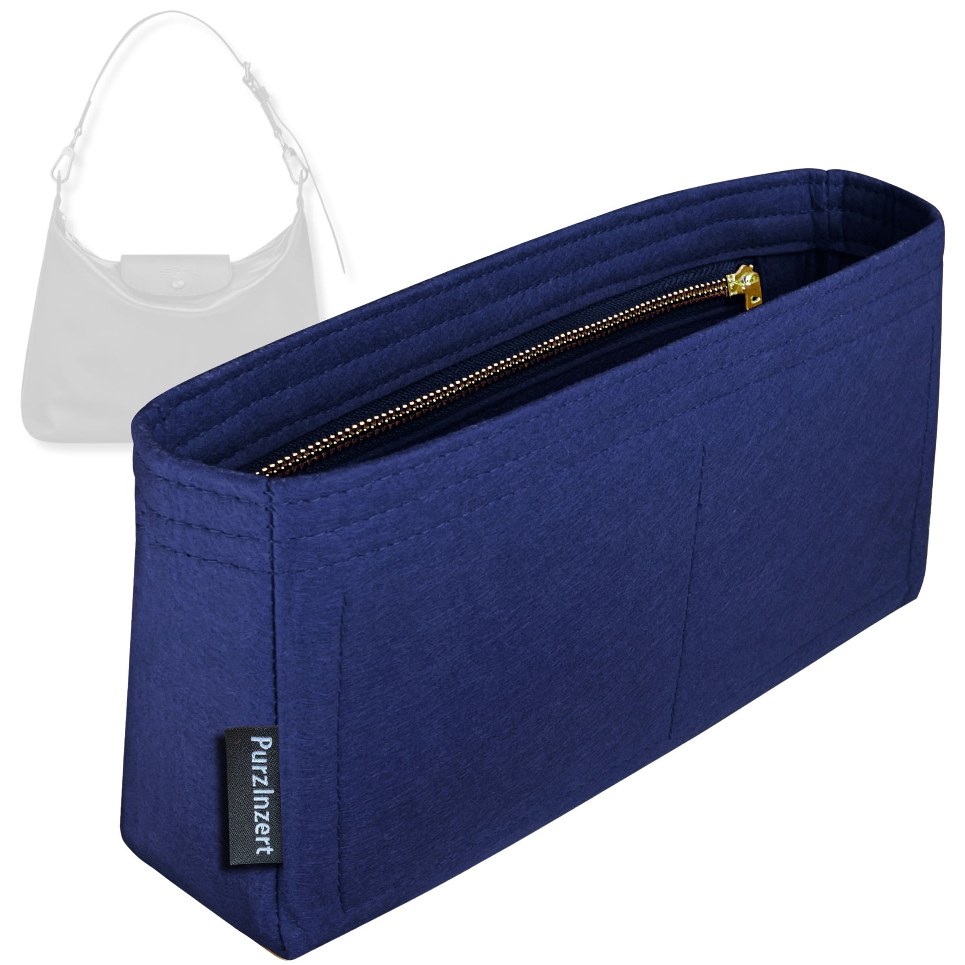 Bag Insert for (Longchamp, Le Pliage Xtra Medium Hobo) Organizer Tote Purse Organiser Liner Shaper [Premium Felt Material]