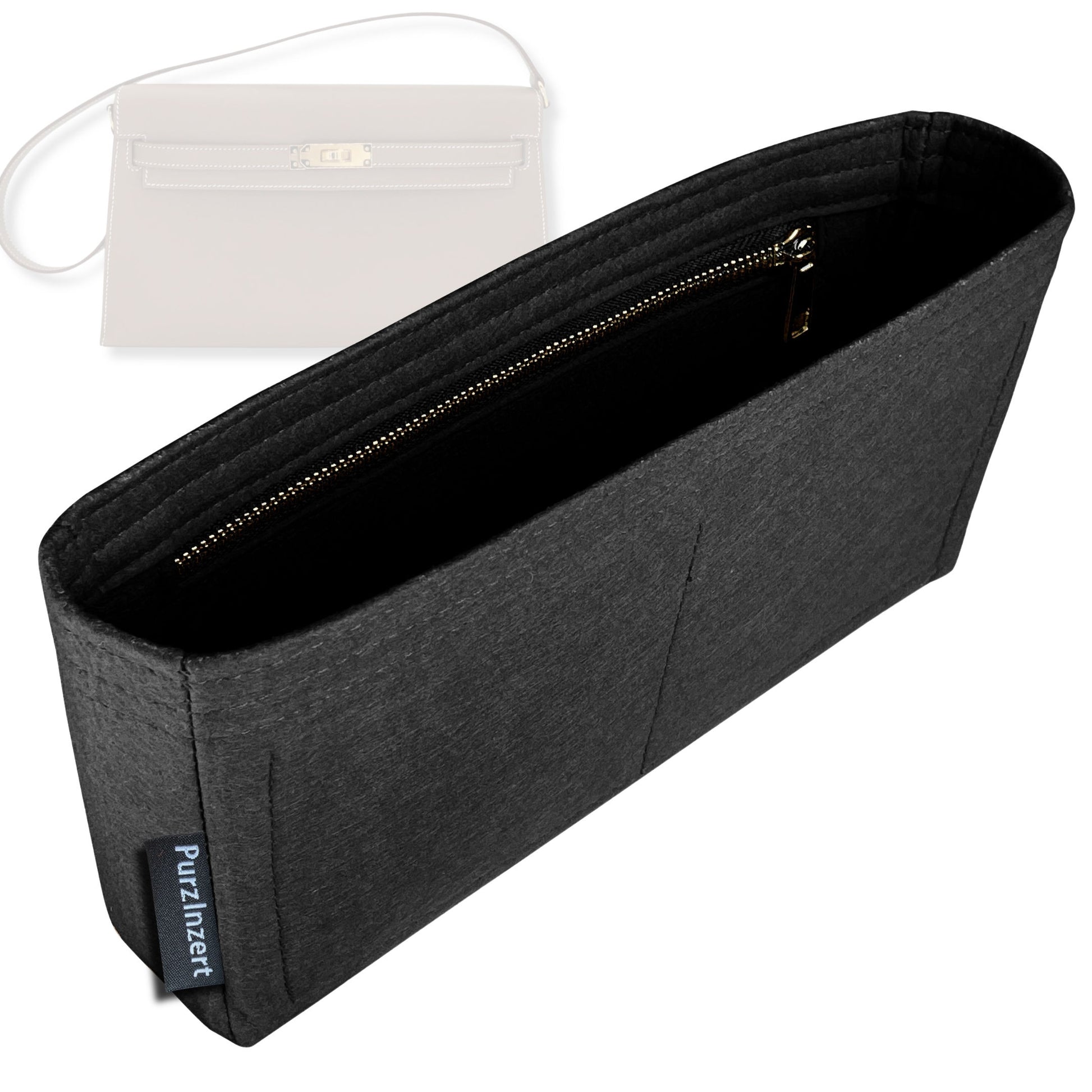 Bag Insert for (Hermes, Kelly Elan) Organizer Tote Purse Organiser Liner Shaper [Premium Felt Material]