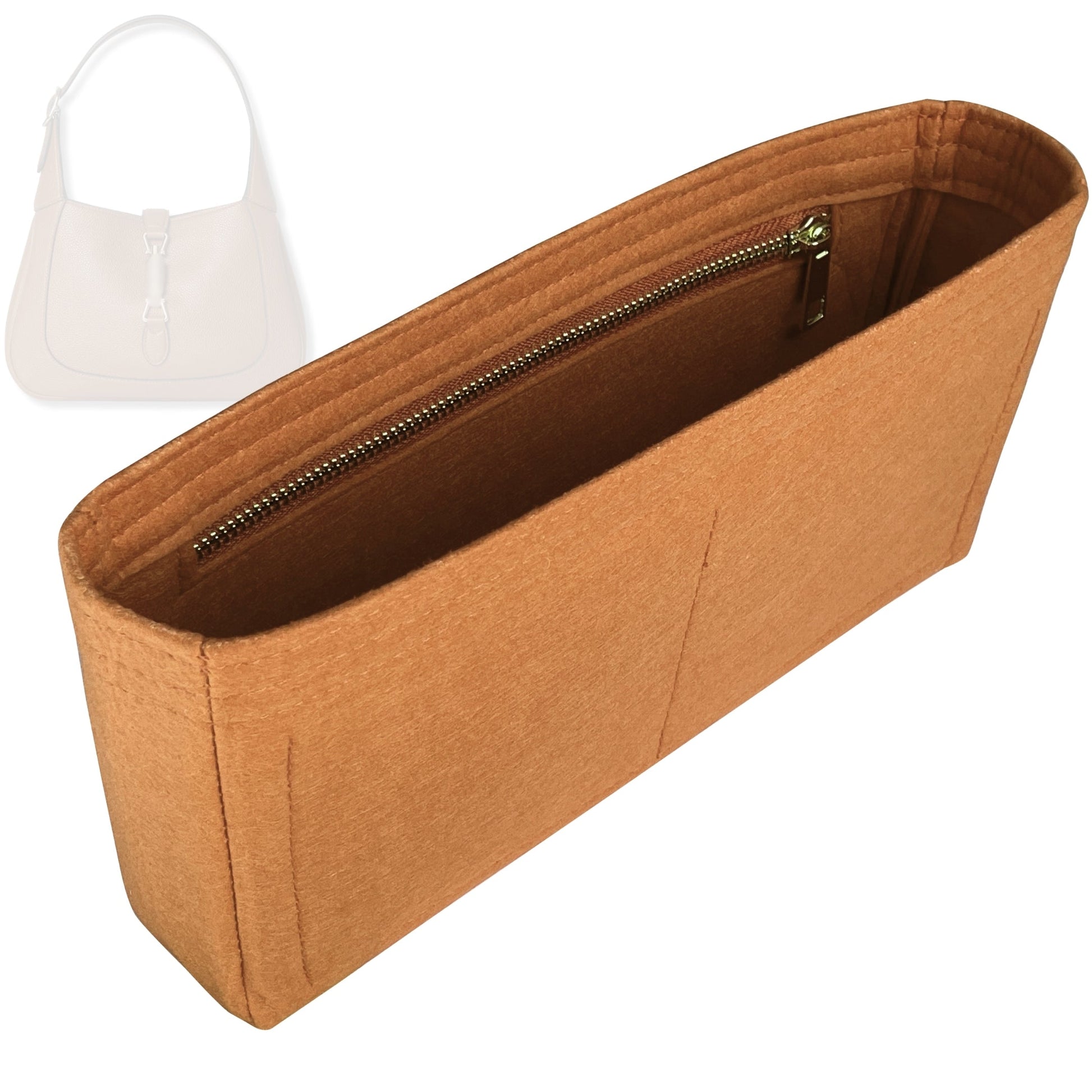 Bag Insert for (Gucci, Jackie 1961 Mini) Organizer Tote Purse Organiser Liner Shaper [Premium Felt Material]
