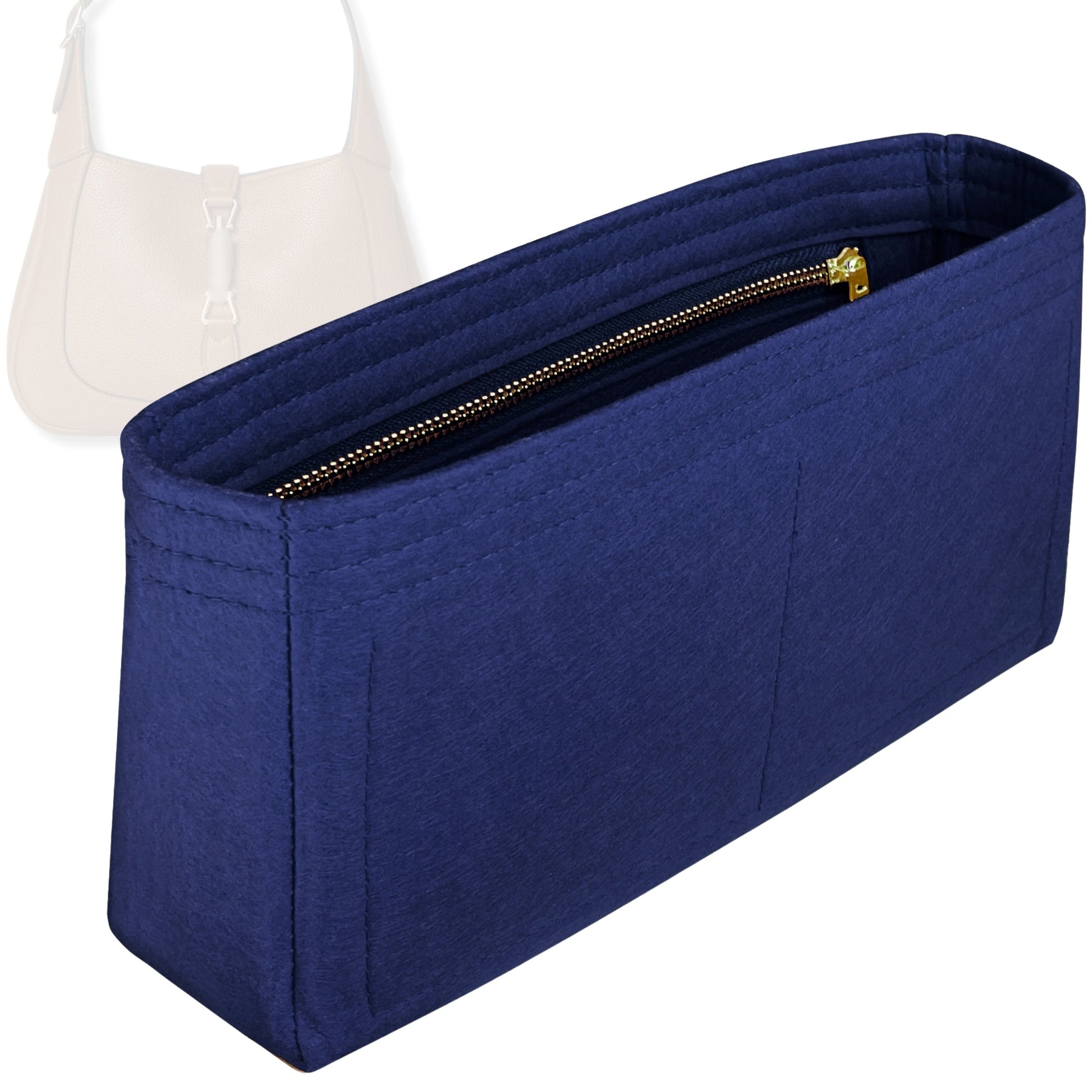 Bag Insert for (Gucci, Jackie 1961 Medium) Organizer Tote Purse Organiser Liner Shaper [Premium Felt Material]