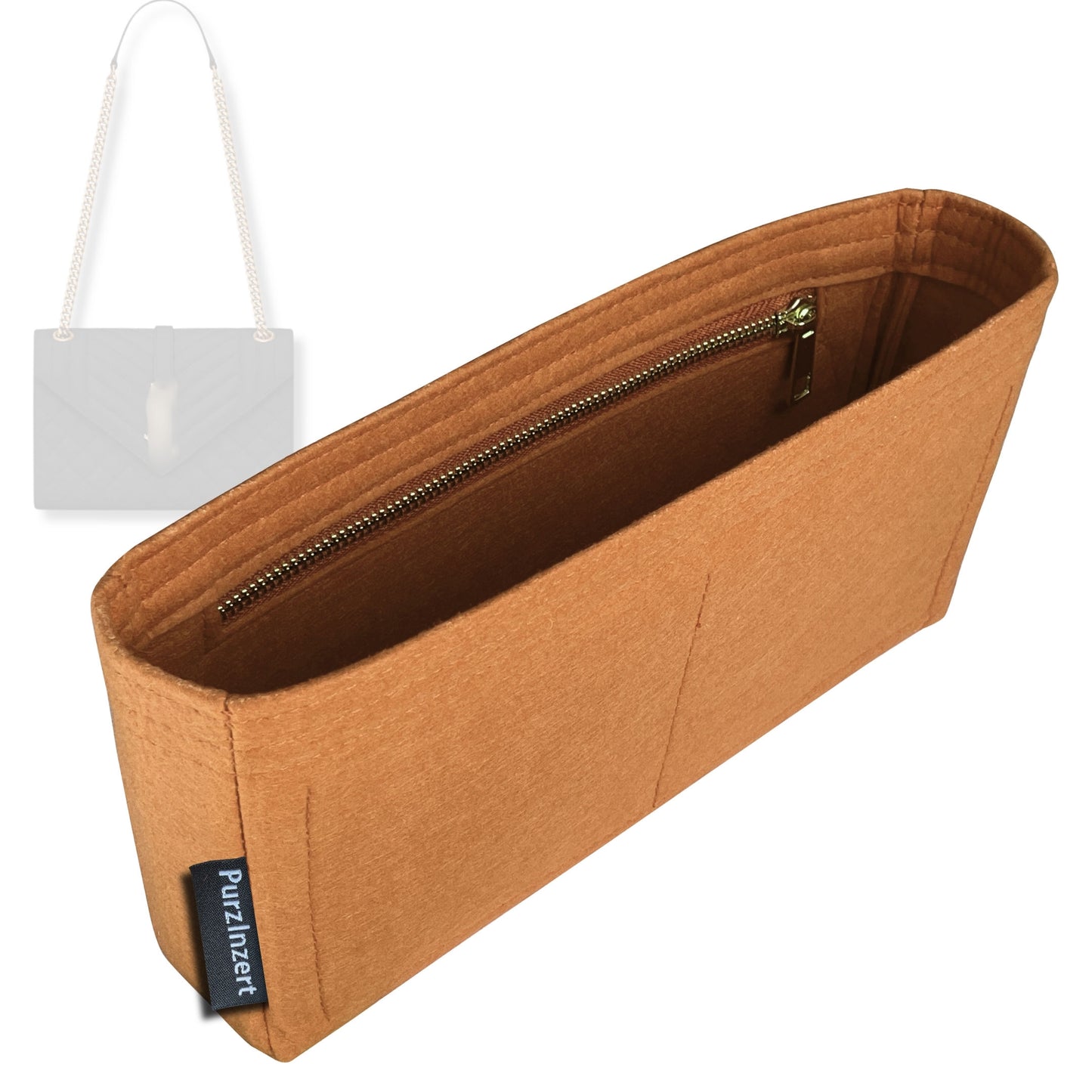 Bag Insert for (Saint Laurent (YSL), Envelope Small) Organizer Tote Purse Organiser Liner Shaper [Premium Felt Material]