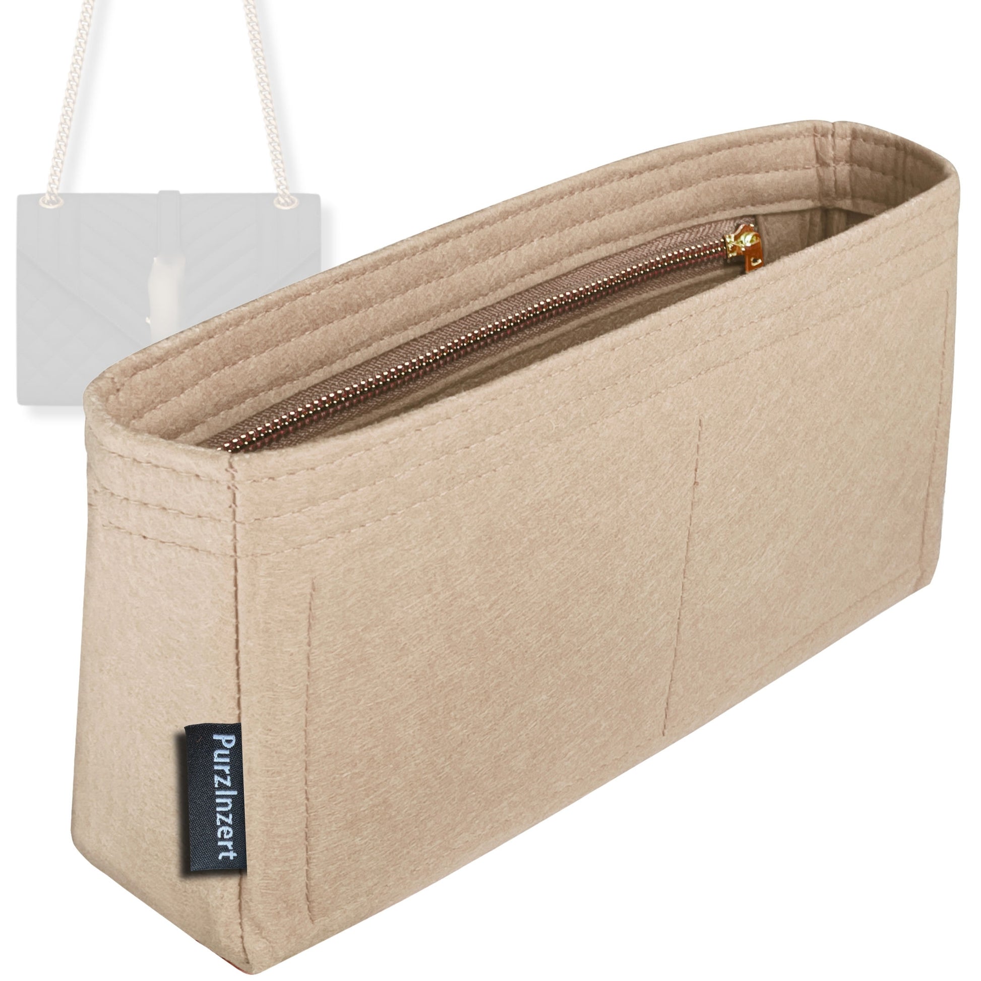 Bag Insert for (Saint Laurent (YSL), Envelope Large) Organizer Tote Purse Organiser Liner Shaper [Premium Felt Material]