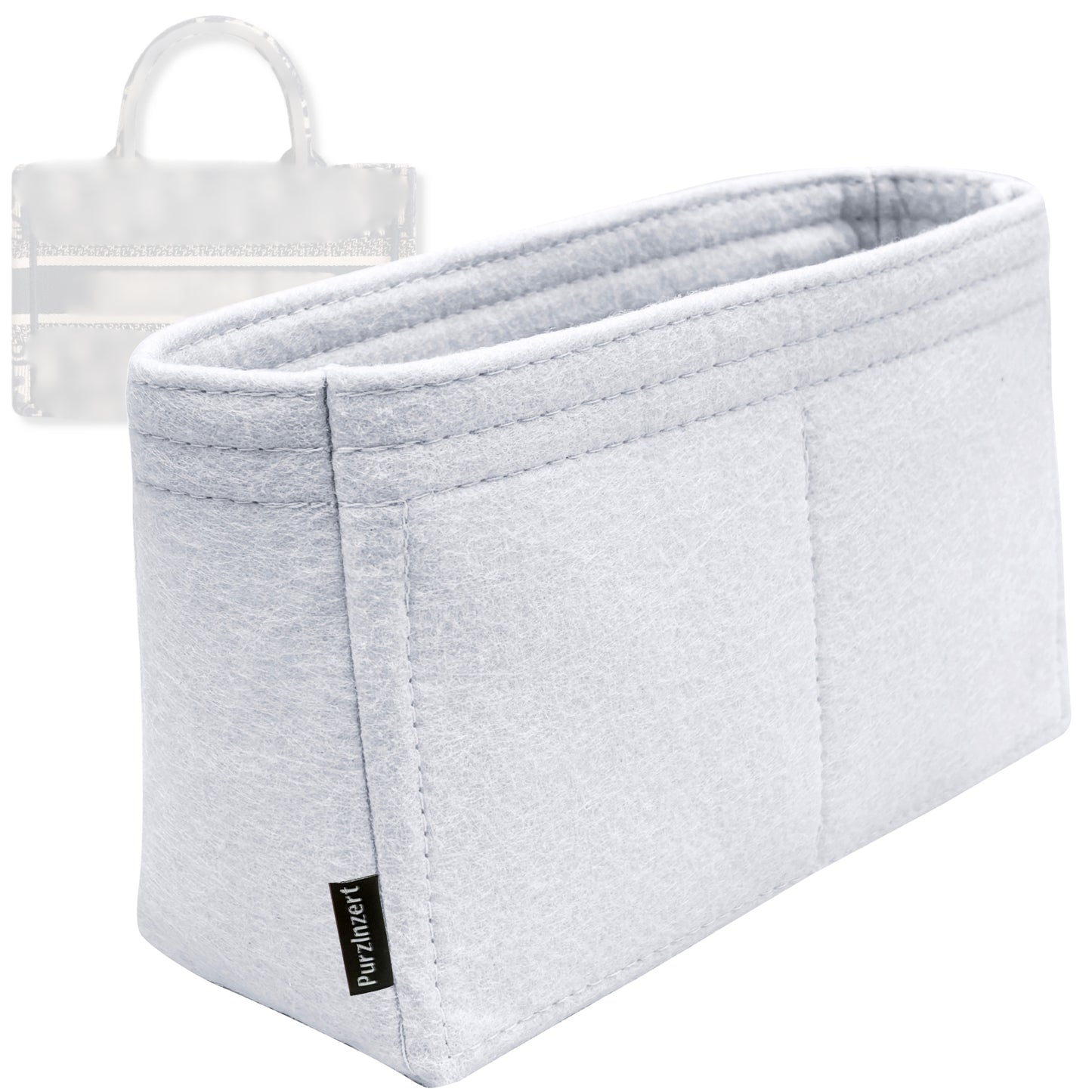 Bag Insert for (Dior, Book Tote Mini) Organizer Tote Purse Organiser Liner Shaper [Premium Felt Material]