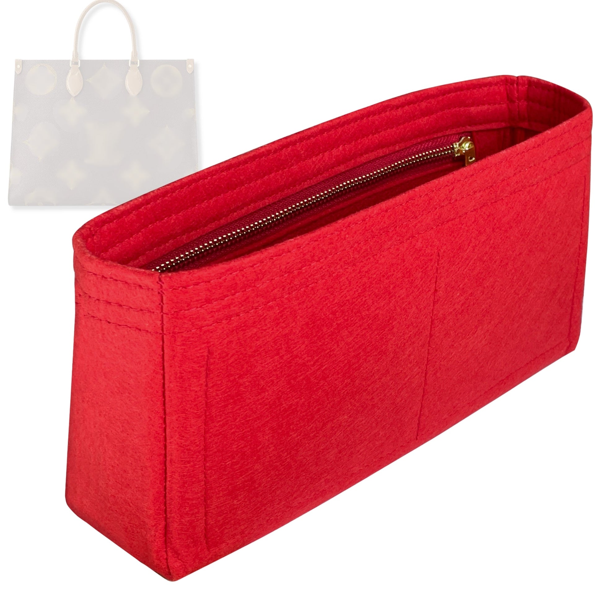 Bag Insert for (LV, OnTheGo BB) Organizer Tote Purse Organiser Liner Shaper [Premium Felt Material]