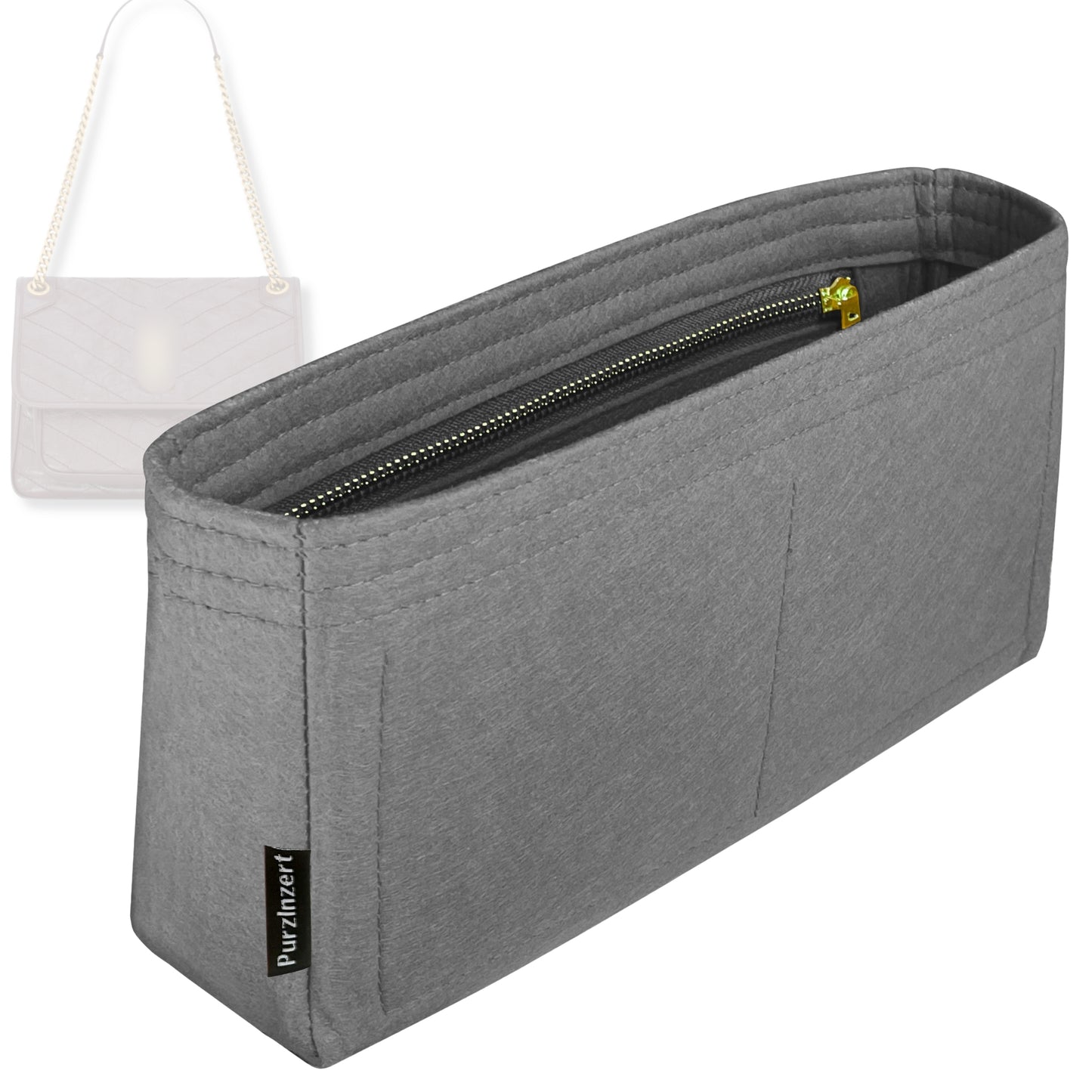 Bag Insert for (Saint Laurent (YSL), NIKI Medium) Organizer Tote Purse Organiser Liner Shaper [Premium Felt Material]