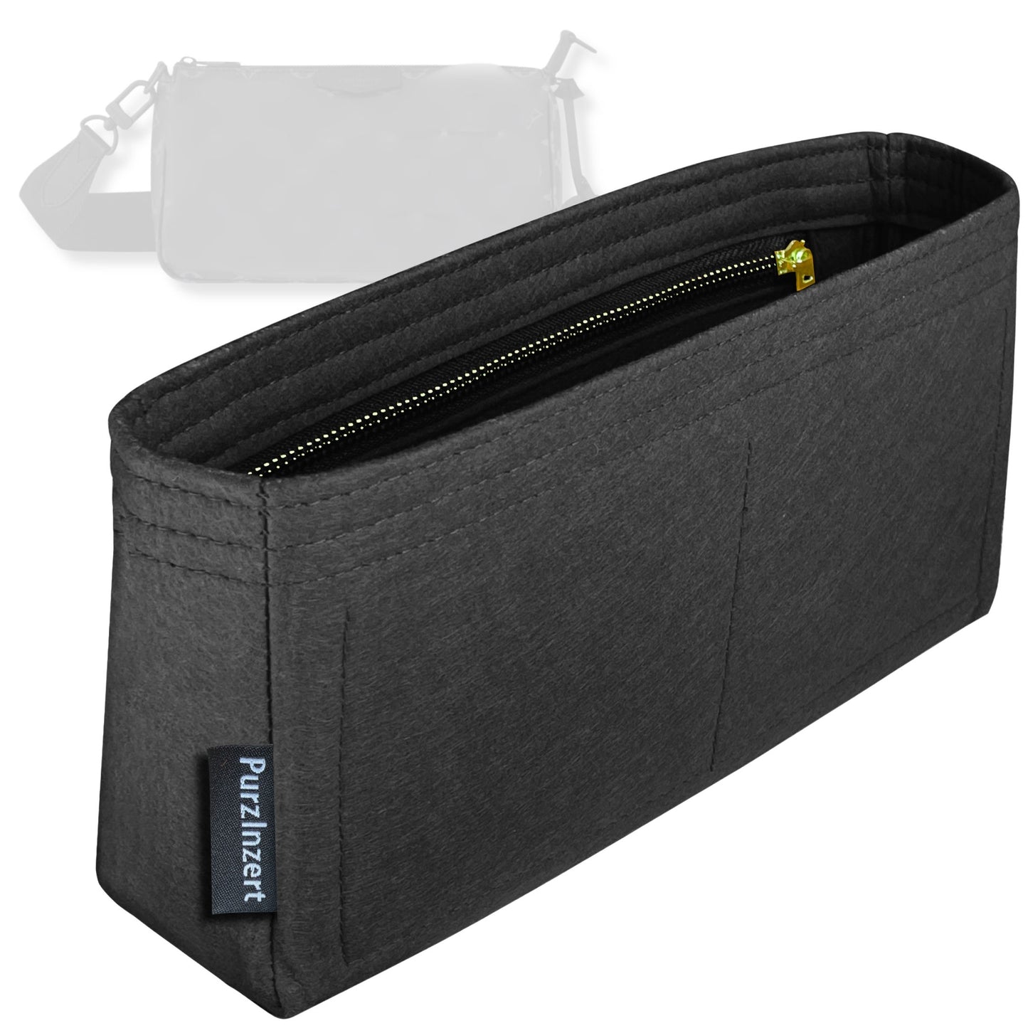 Bag Insert for (LV, Pochette Accessoire XL) Organizer Tote Purse Organiser Liner Shaper [Premium Felt Material]