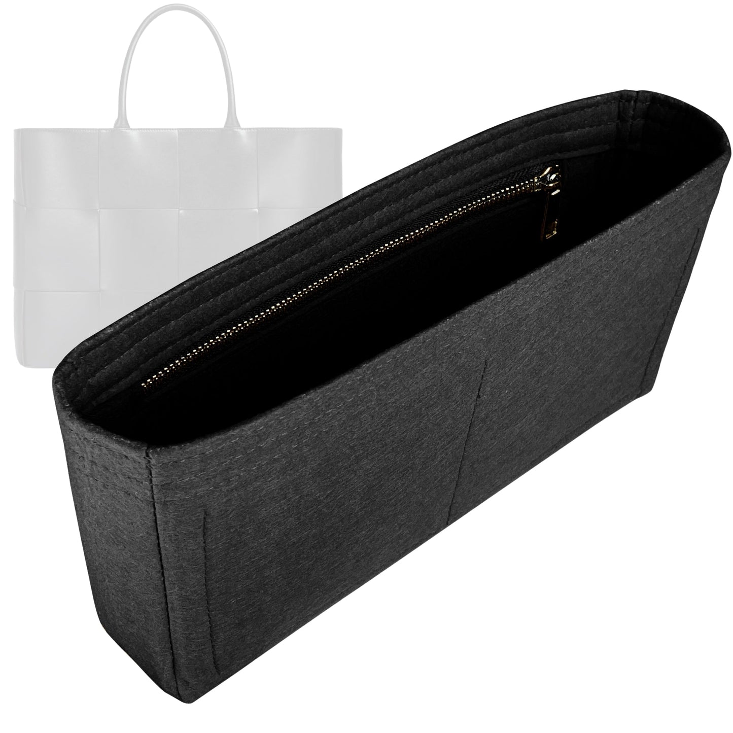 Bag Insert for (Bottega Veneta, Large Arco Tote) Organizer Tote Purse Organiser Liner Shaper [Premium Felt Material]