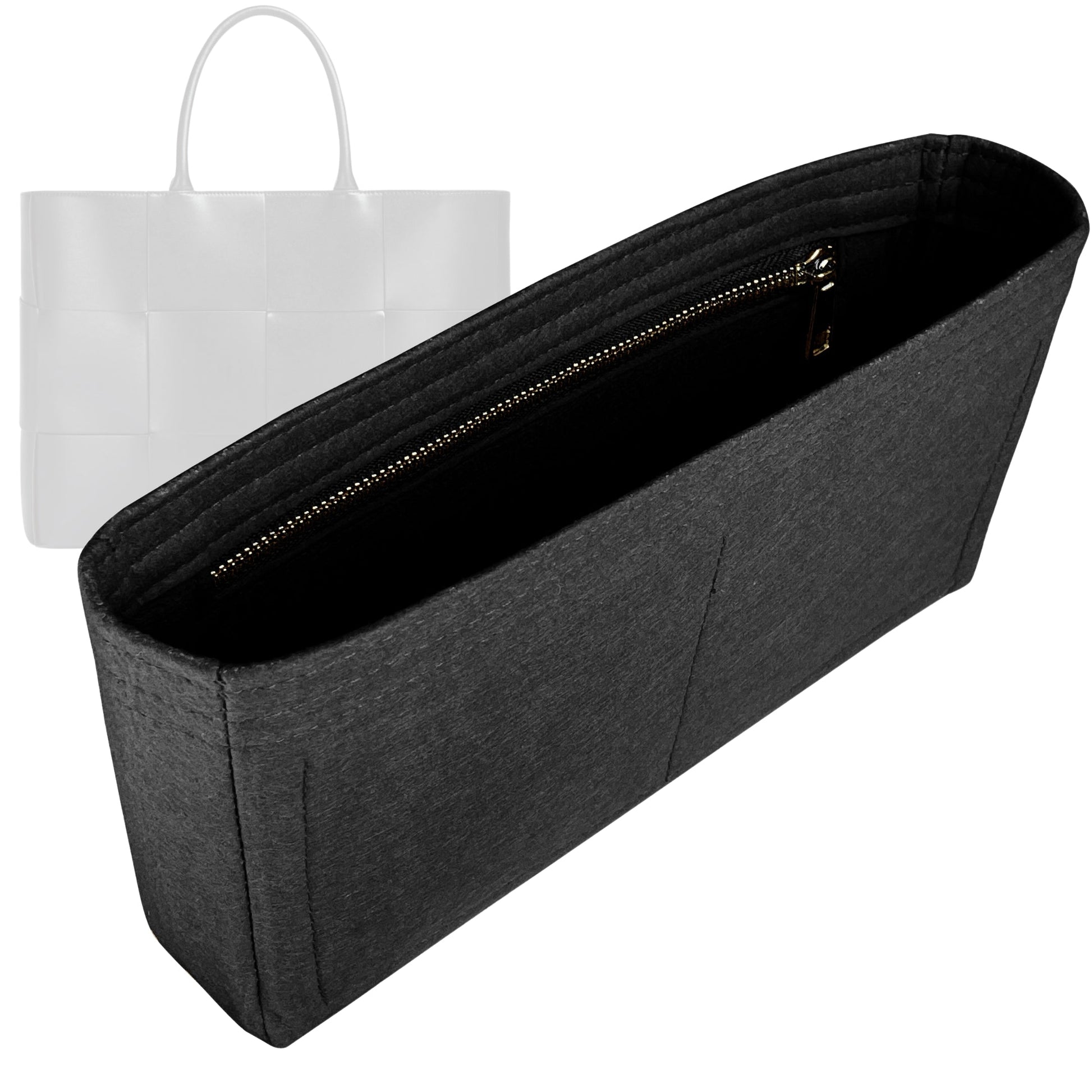 Bag Insert for (Bottega Veneta, Large Arco Tote) Organizer Tote Purse Organiser Liner Shaper [Premium Felt Material]